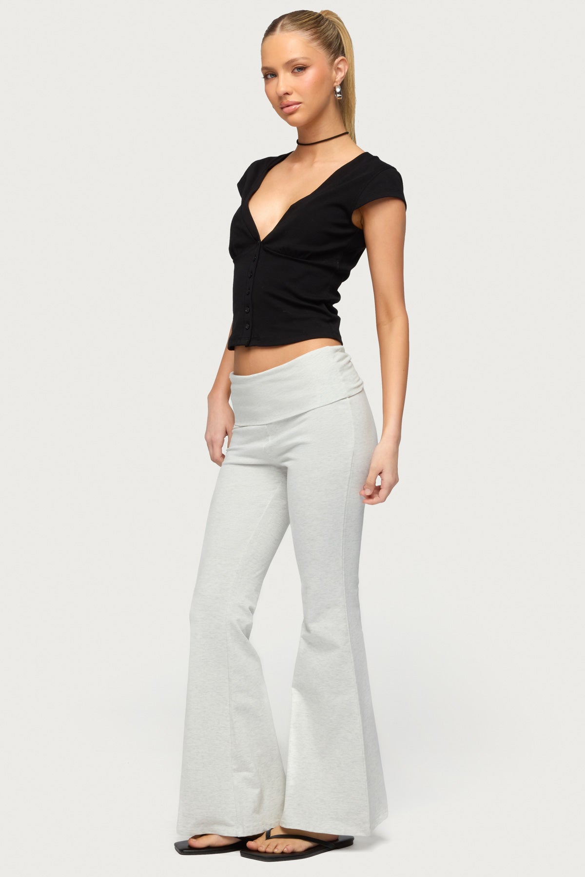 Petite Naomi Foldover Flared Leggings - Image 5