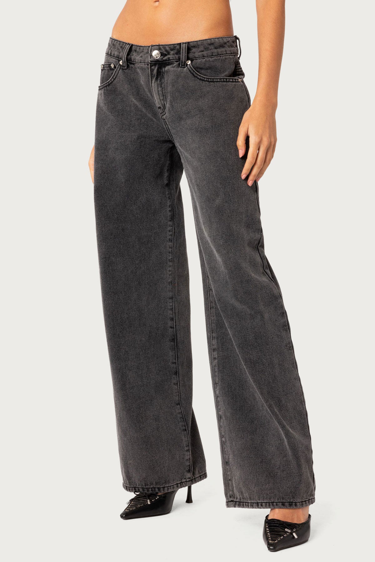 Raelynn Washed Low Rise Baggy Jeans - Image 3