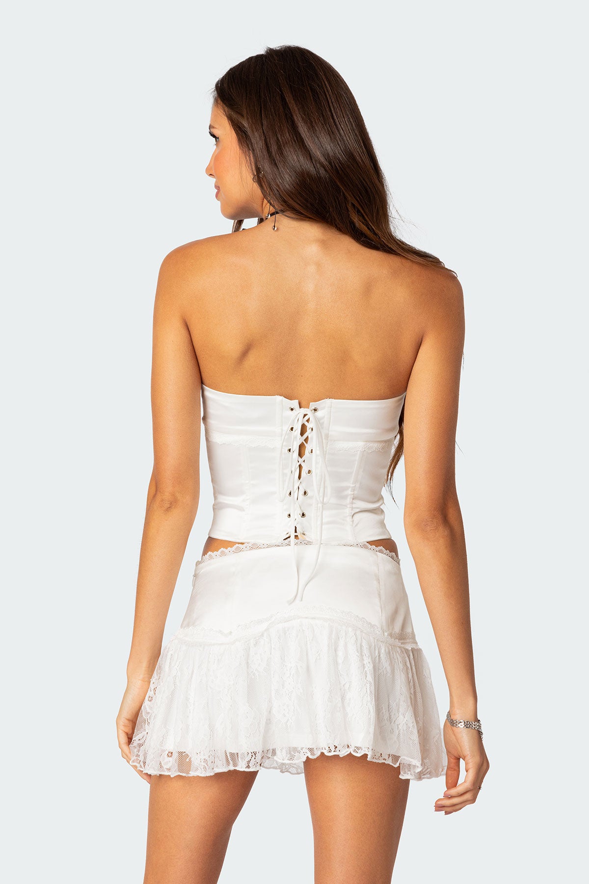 Lex Satin Effect & Lace Corset - Image 4