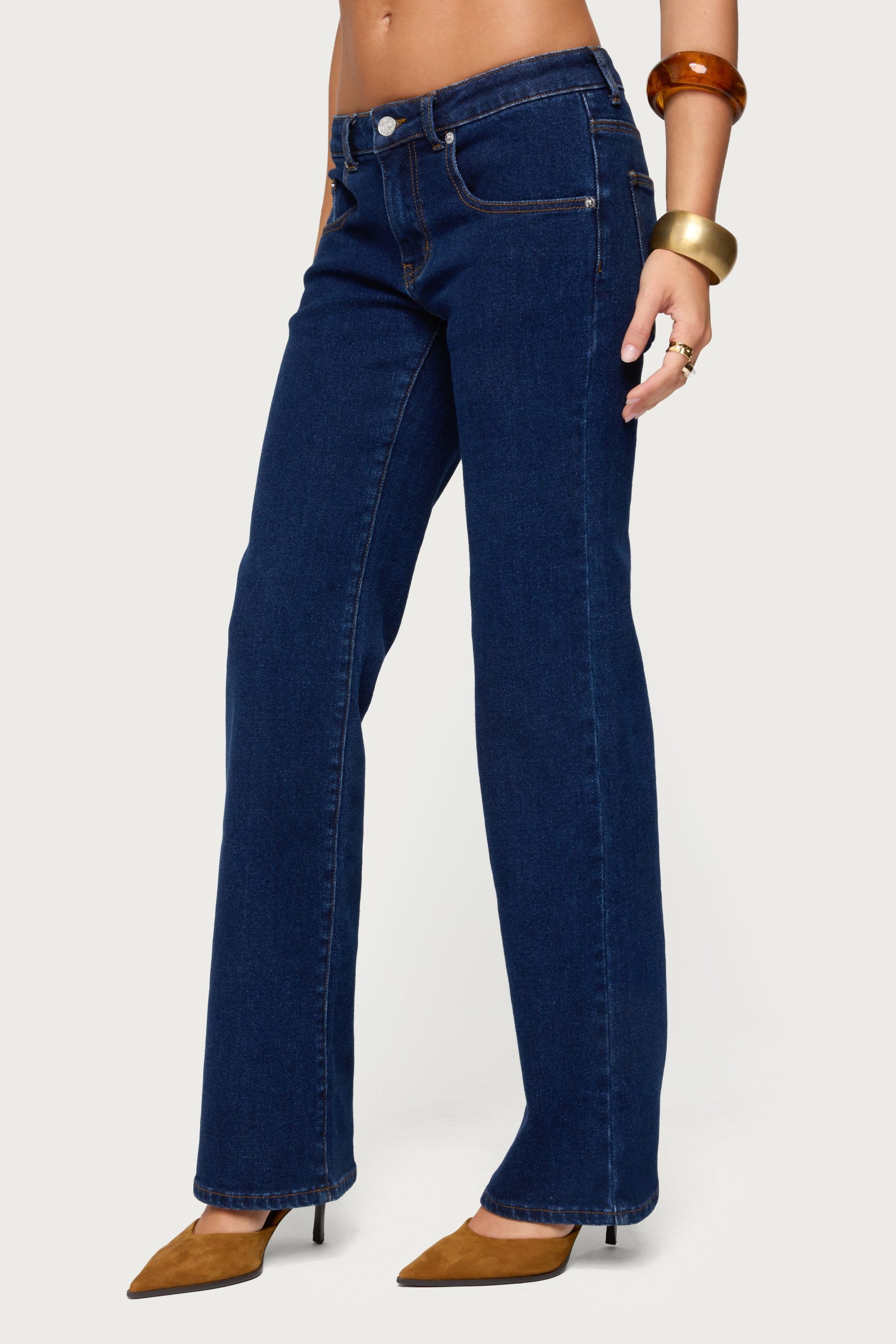 Jemima Low Rise Straight Leg Jeans - Image 4