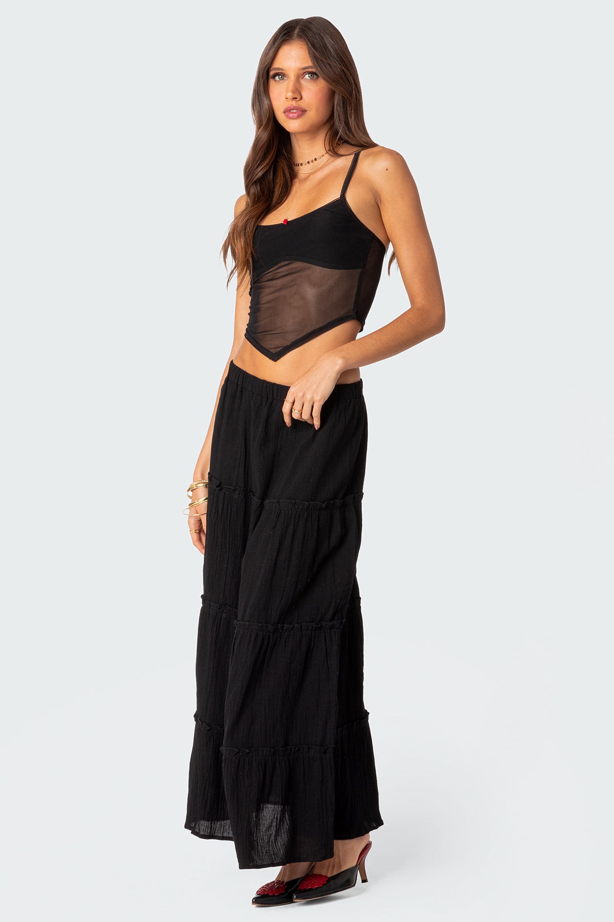 Cressida Sheer Mesh Tank Top - Image 5