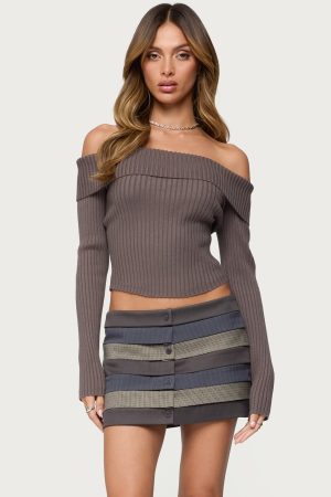 Lauren Knit Foldover Top