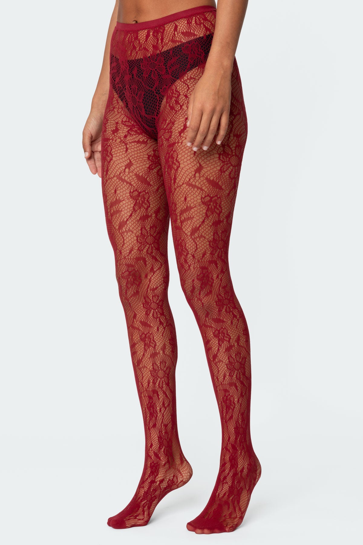 Lacey Fishnet Tights - Image 2