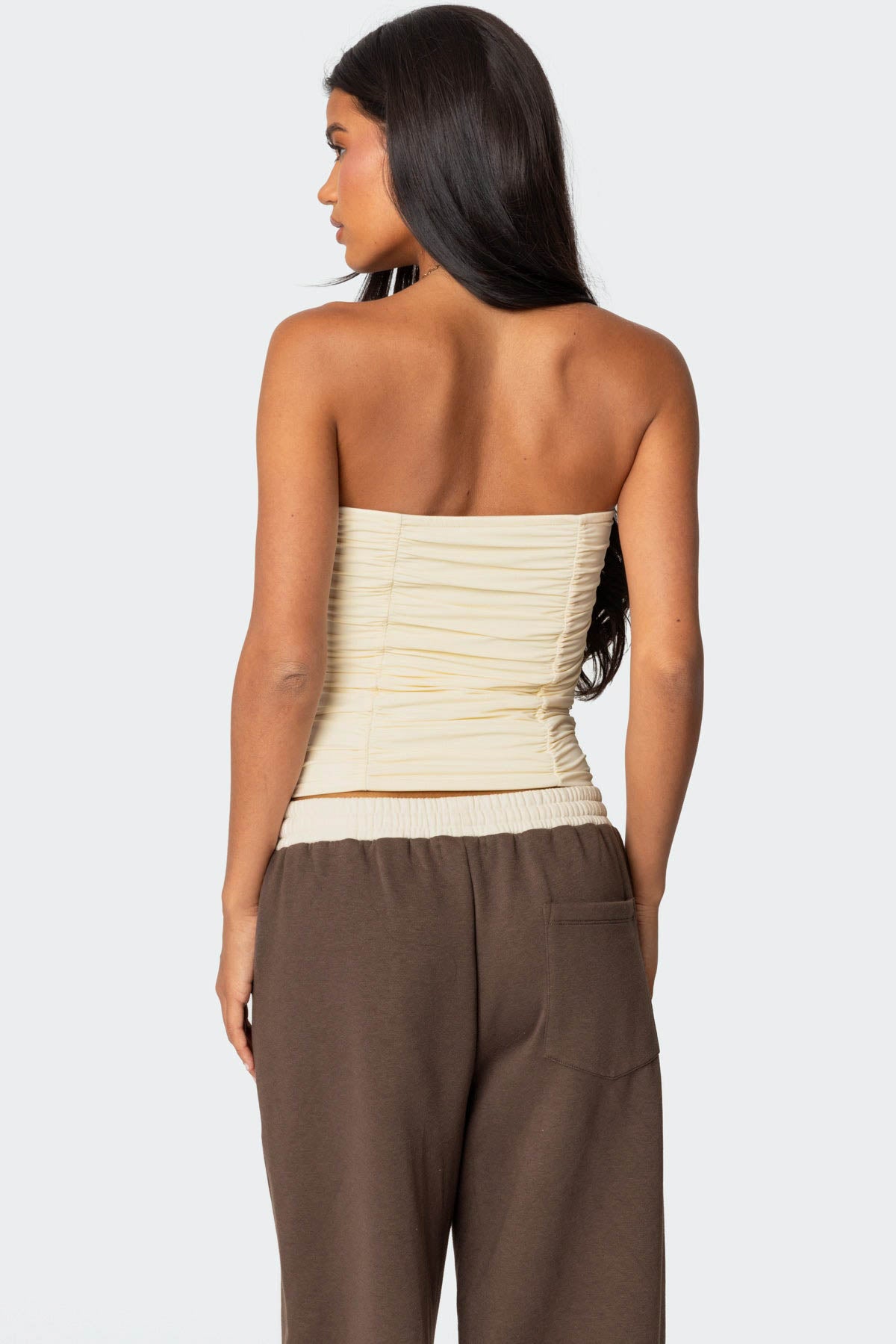 Fifi Gathered Strapless Top - Image 4