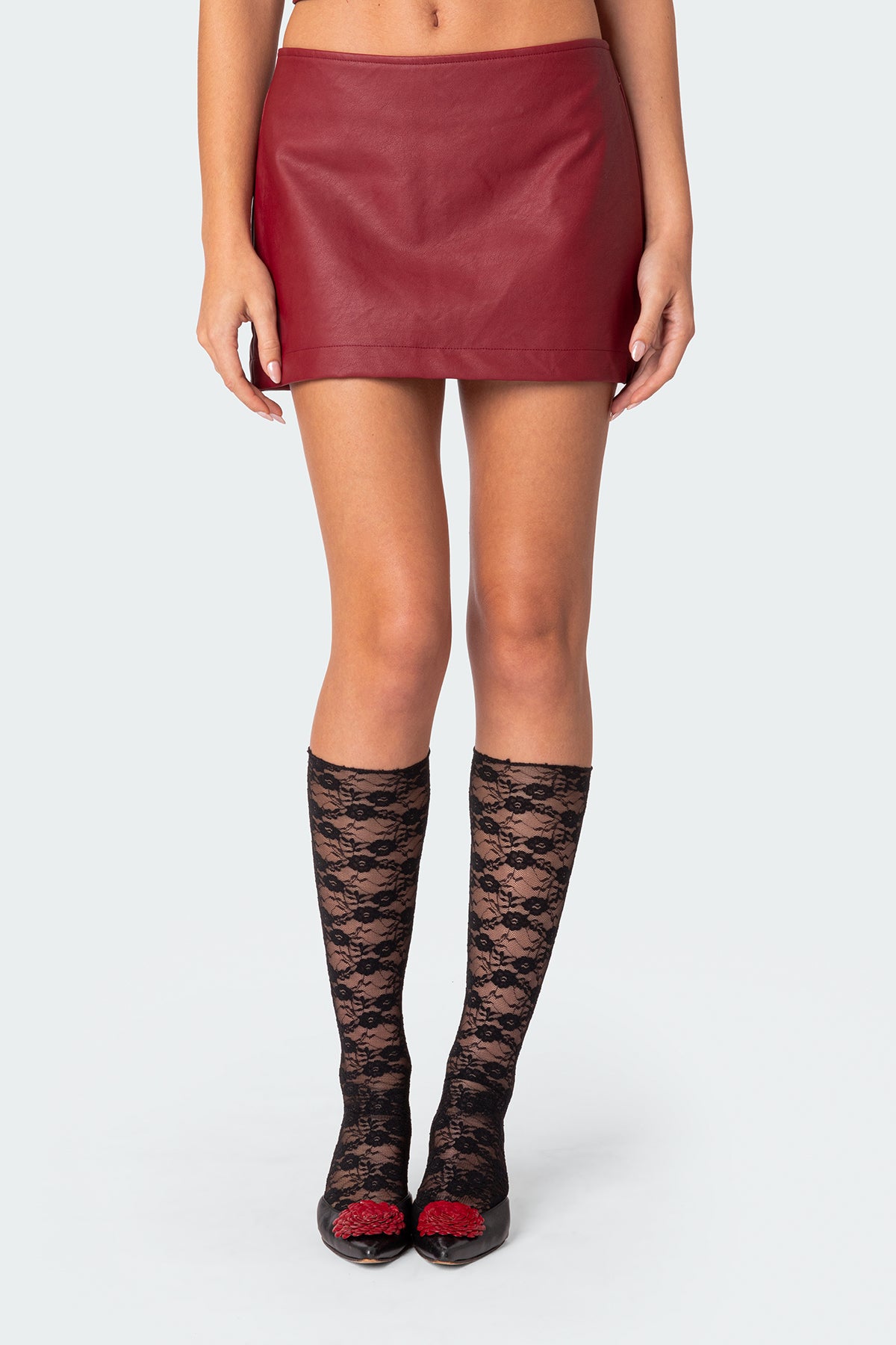 Aster Faux Leather Mini Skirt - Image 2