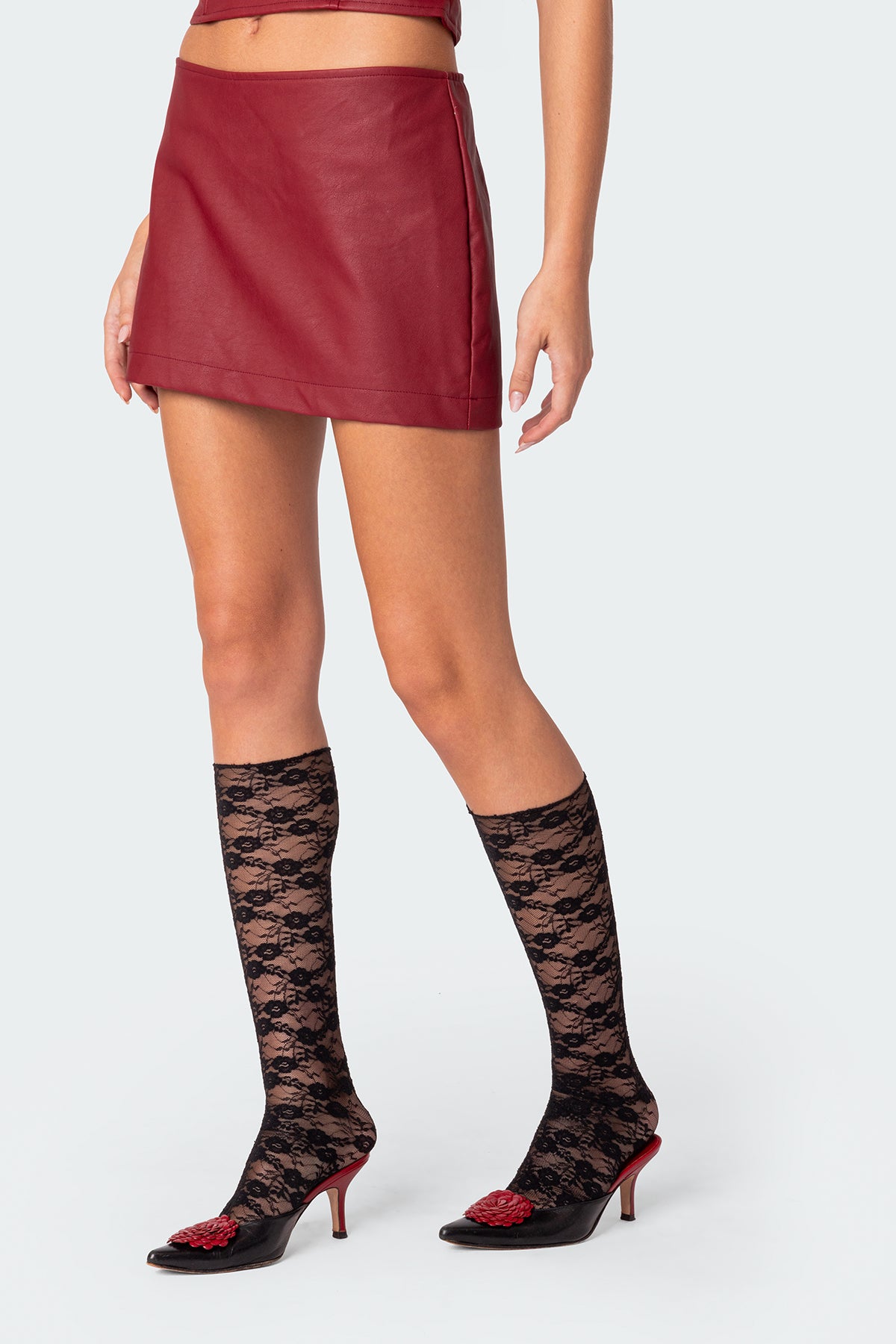 Aster Faux Leather Mini Skirt - Image 3