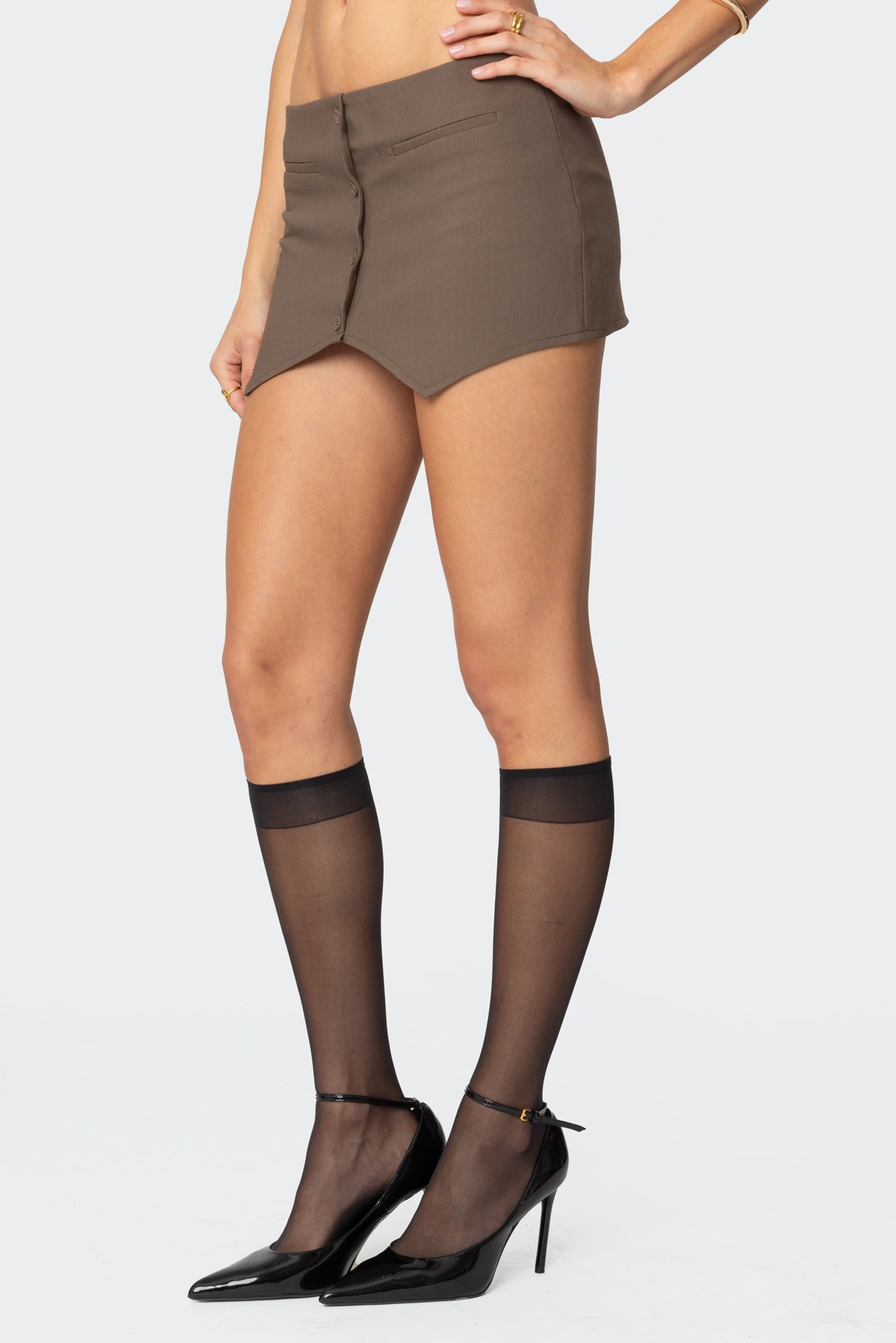 Ellis Buttoned Up Mini Skort - Image 4