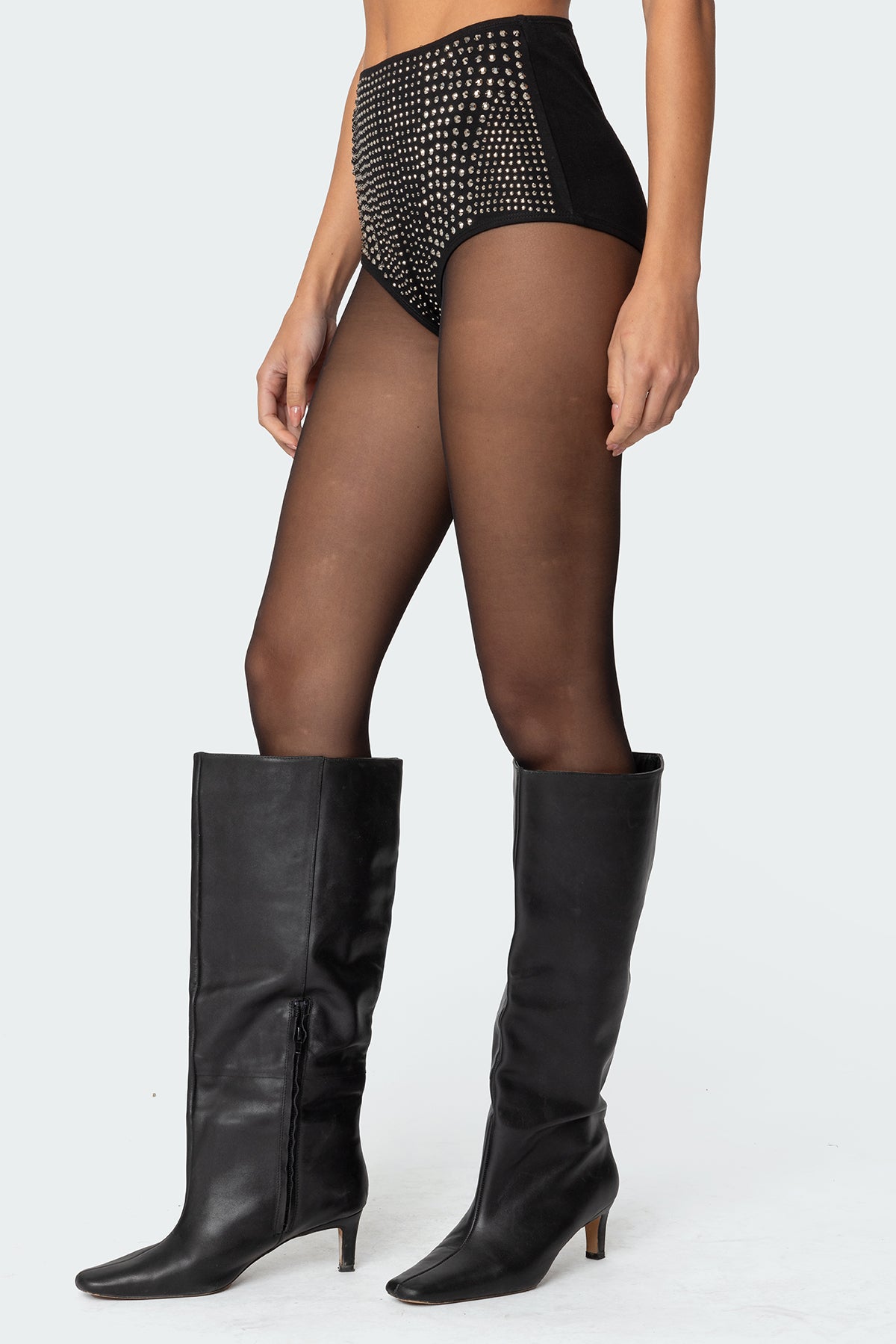 Rhinestone Micro Shorts - Image 3