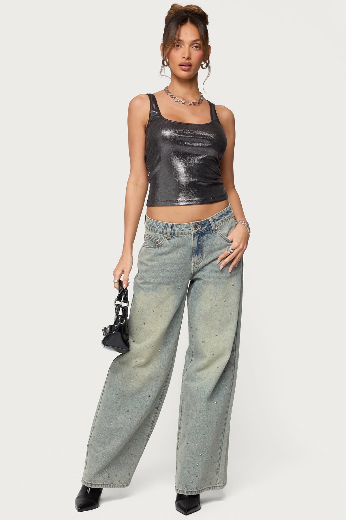 Laidie Metallic Tank Top - Image 2