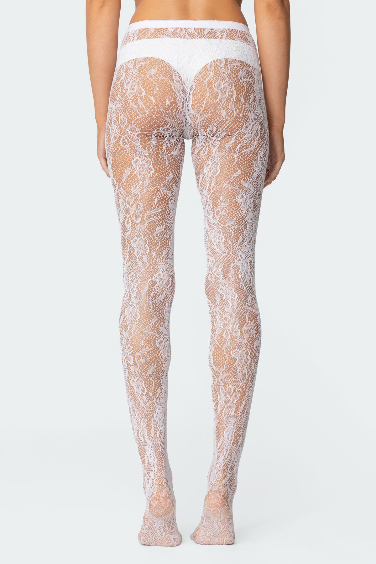 Lacey Fishnet Tights - Image 3