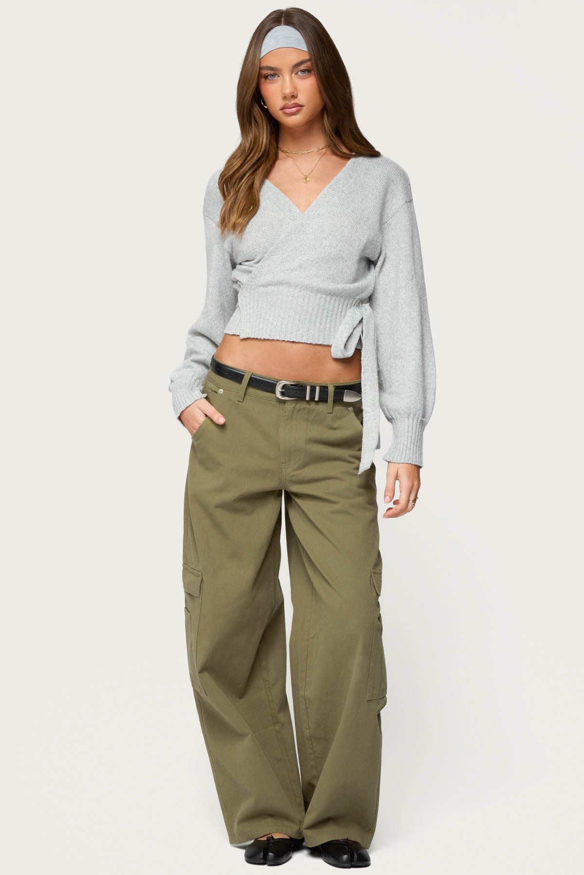 Jadah Low Rise Baggy Cargo Pants - Image 3