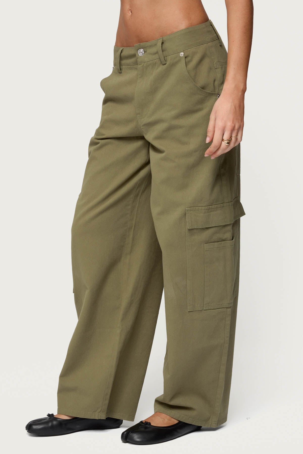 Jadah Low Rise Baggy Cargo Pants - Image 4