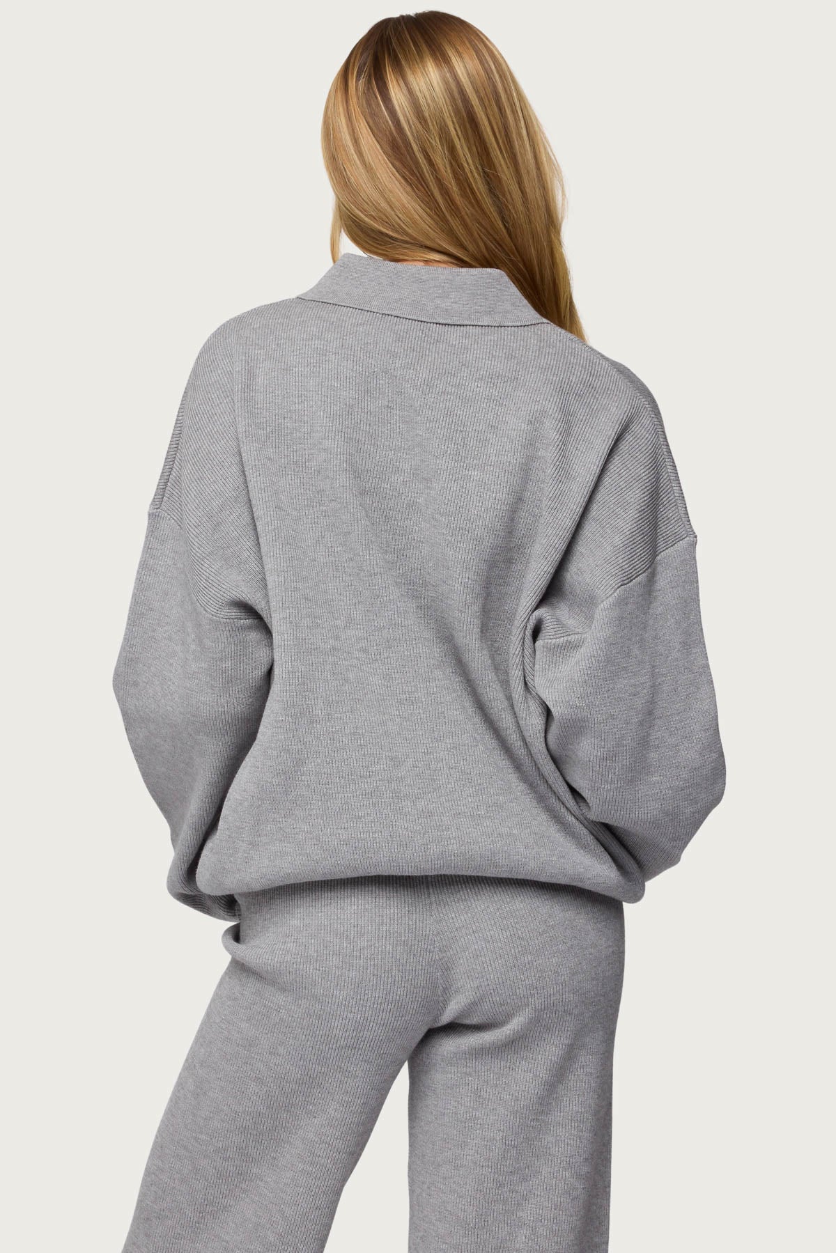 Lorie Oversized Knit Polo Sweater - Image 5