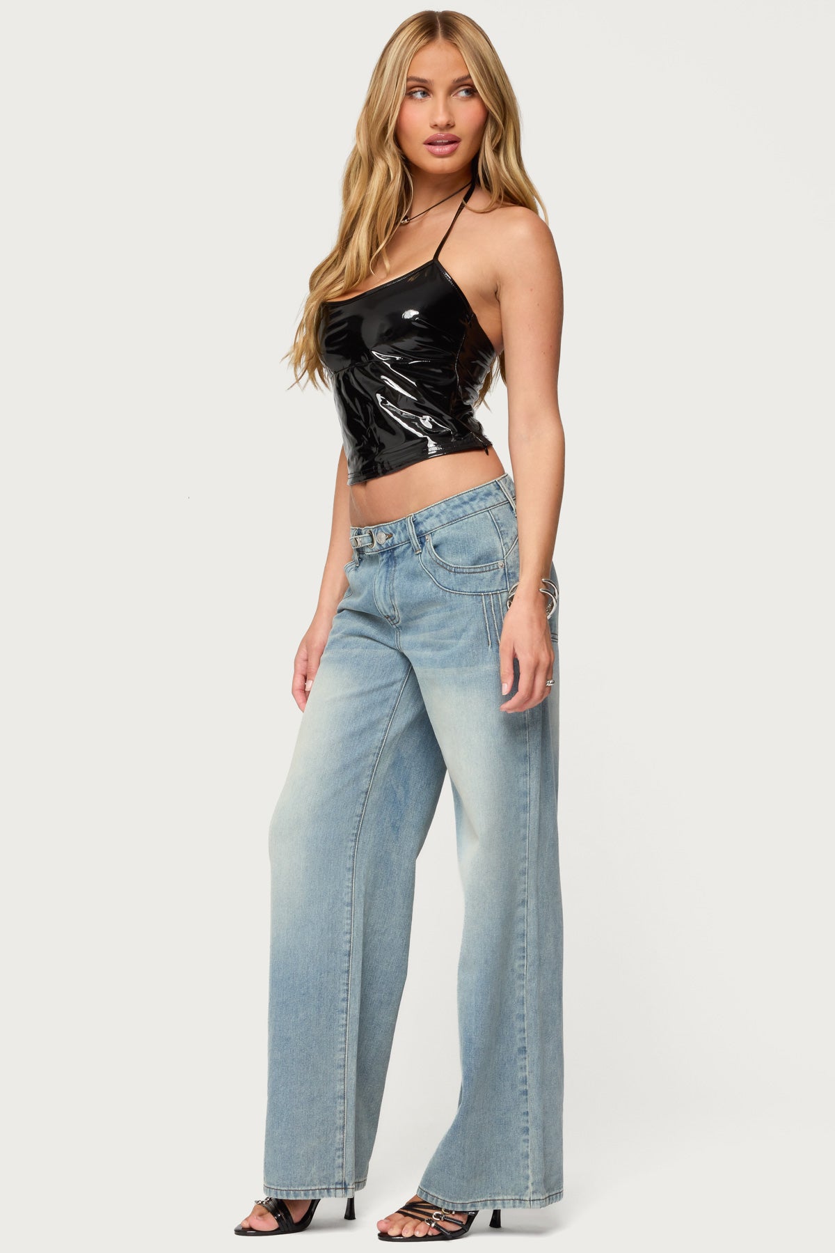 Vikki Vinyl Halter Top - Image 4