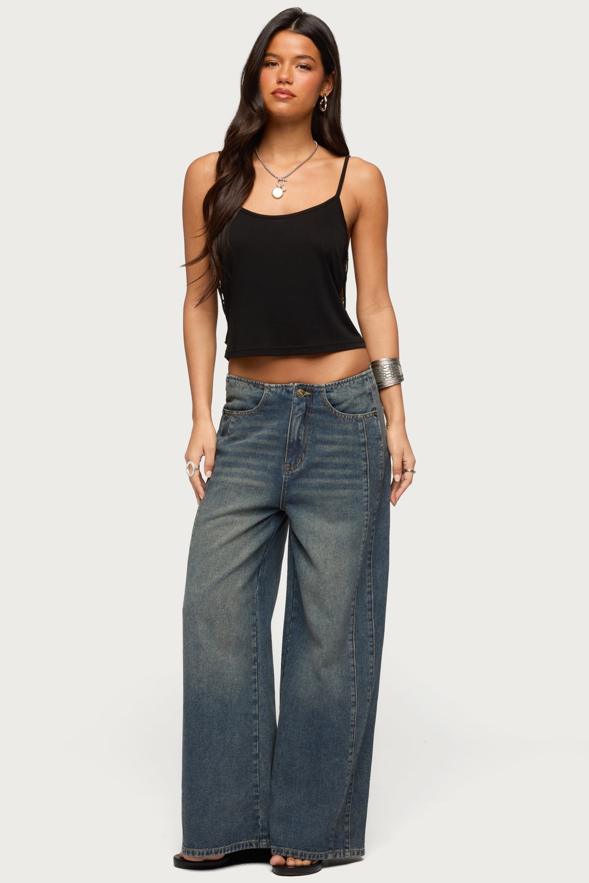 Donia Cutout Beaded String Tank Top - Image 4