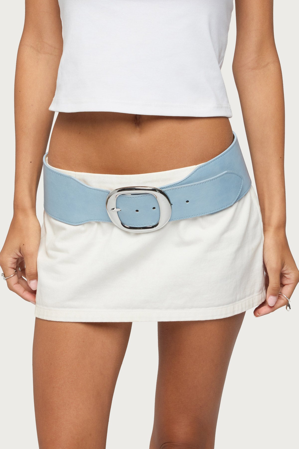 Chunky Faux Leather Belt