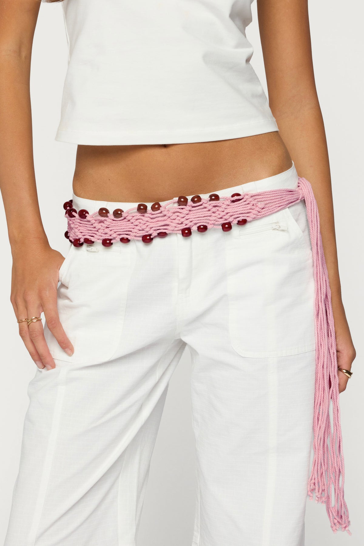Beaded Crochet Belt