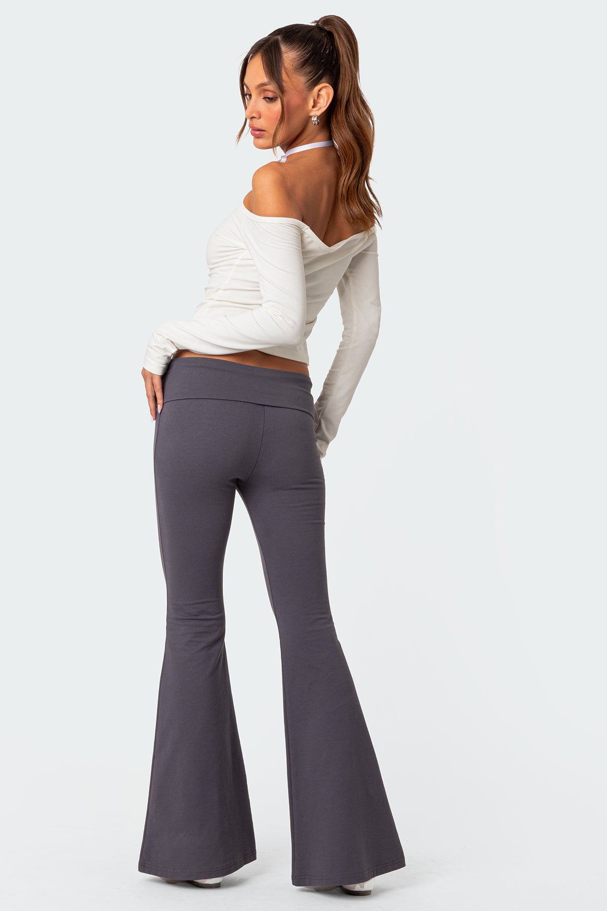 Naomi Foldover Flared Leggings - Image 4
