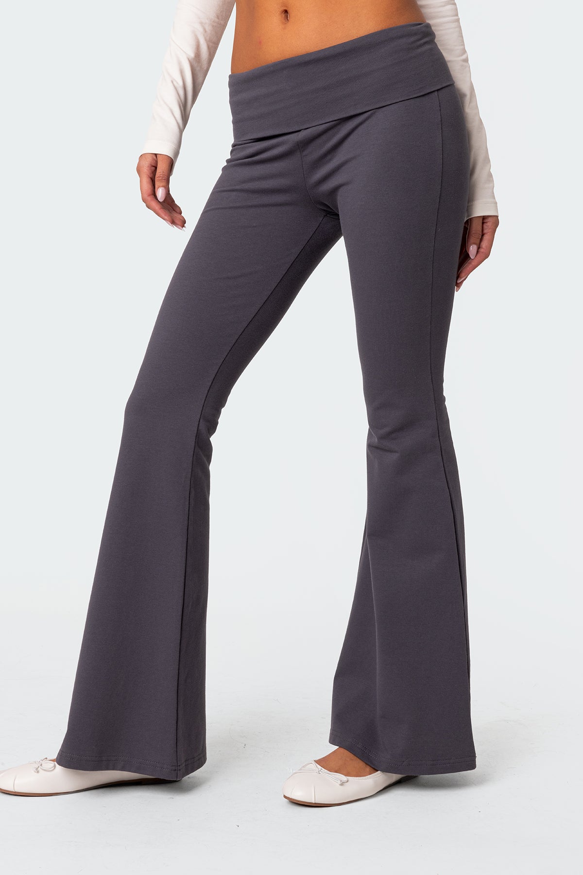 Naomi Foldover Flared Leggings - Image 3