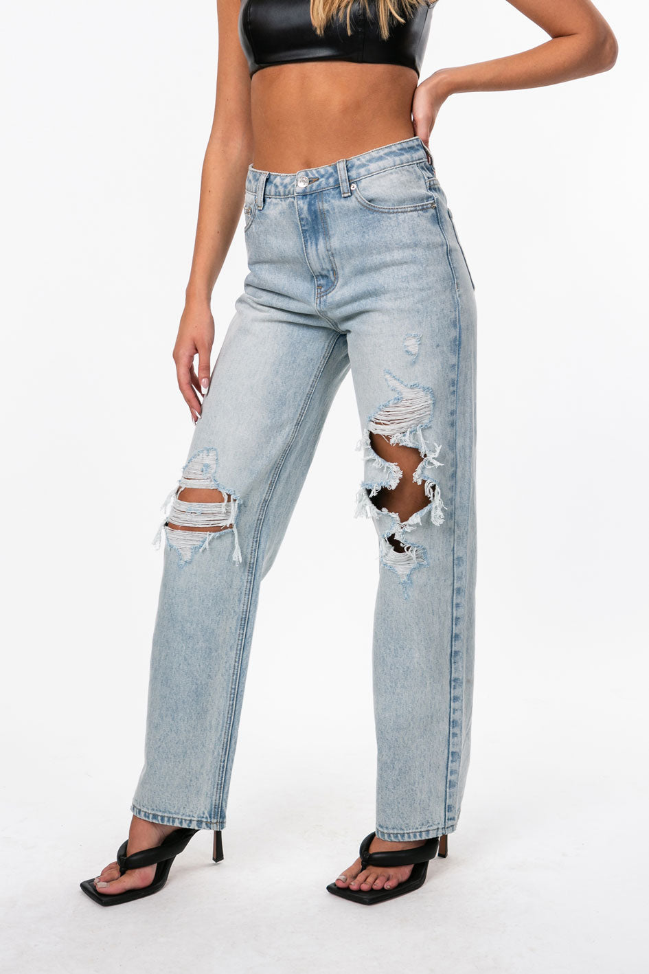 Wide Or Die Ripped Jeans - Image 3