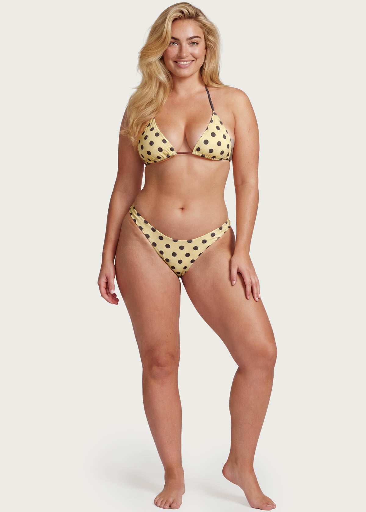 Melanie Polka Dot Triangle Bikini Top - Image 6