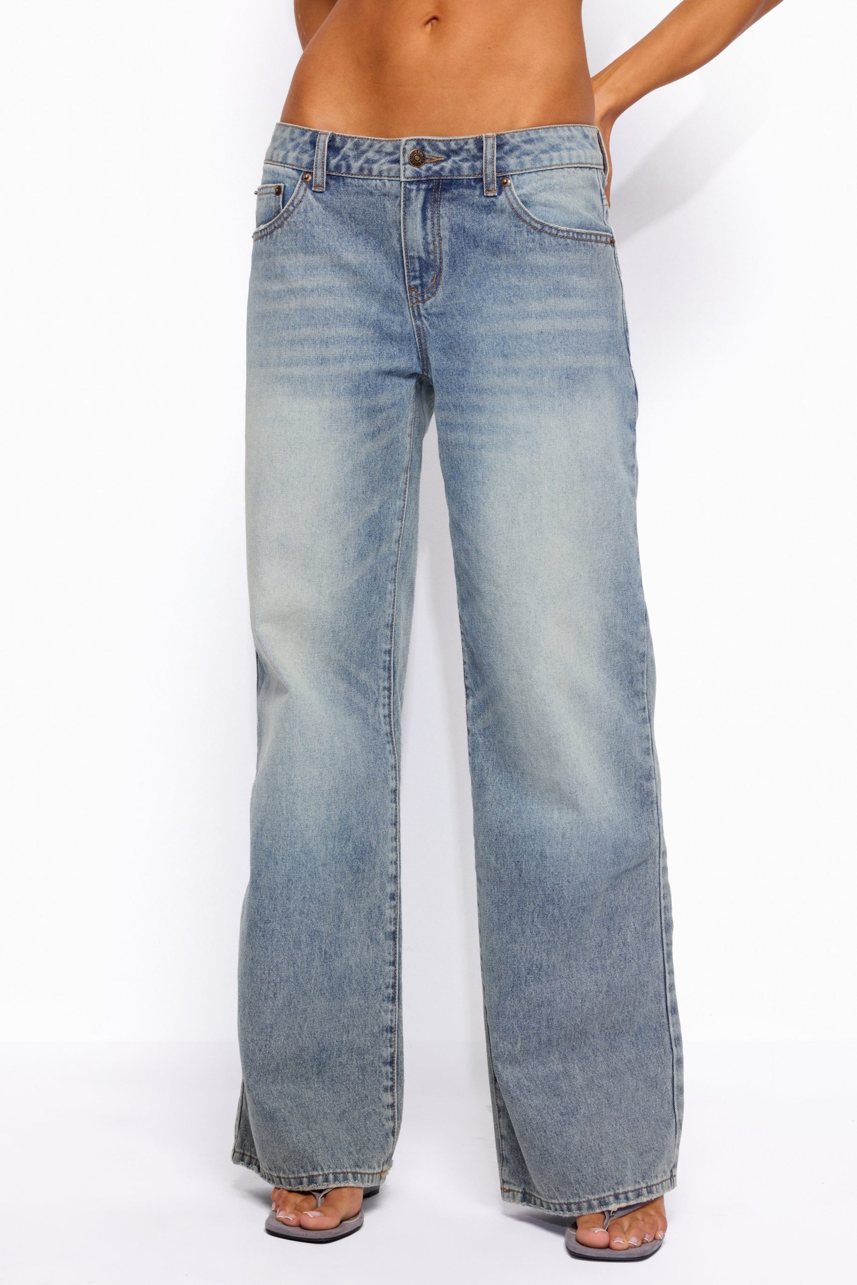 Raelynn Washed Low Rise Baggy Jeans - Image 2