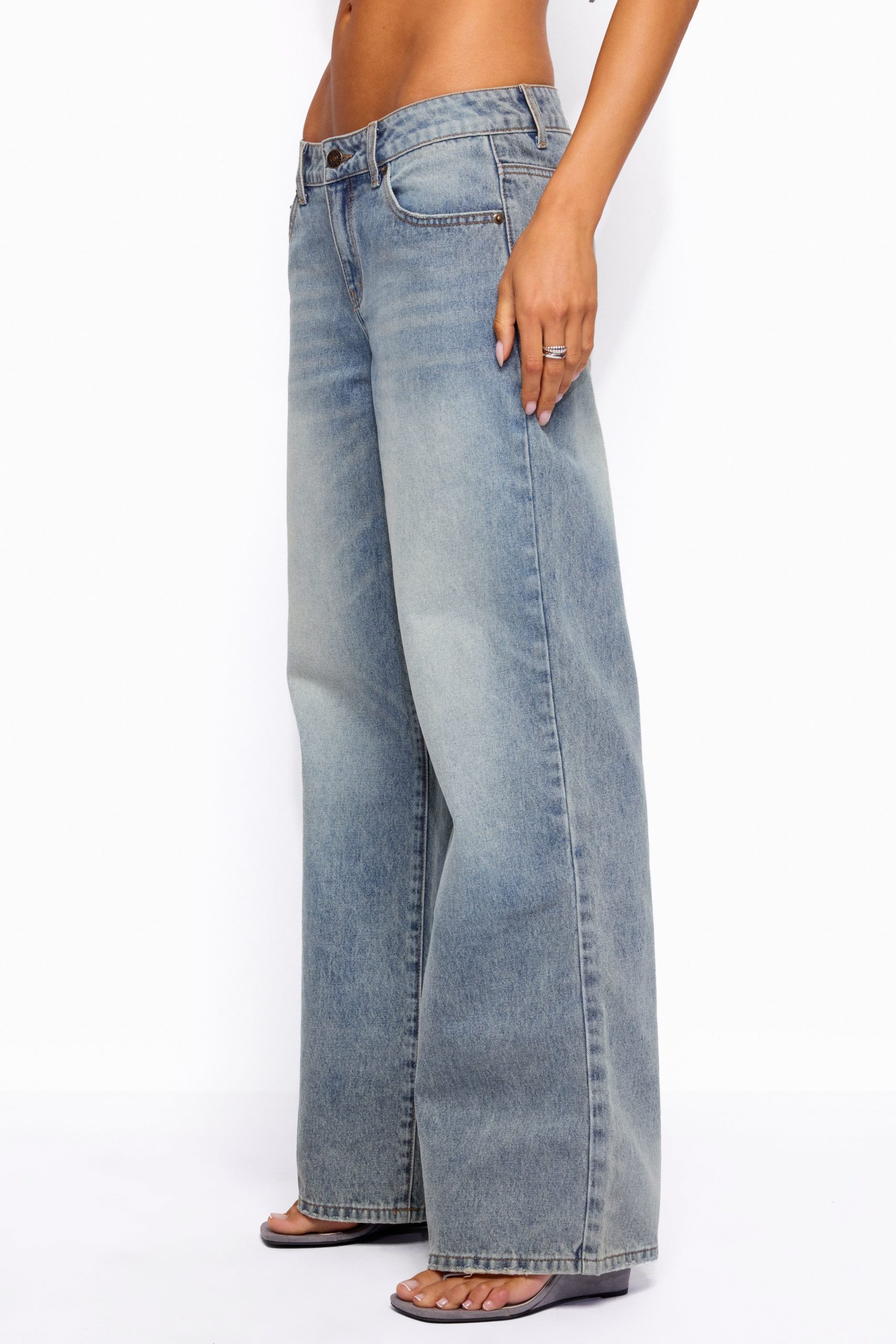 Raelynn Washed Low Rise Baggy Jeans - Image 4