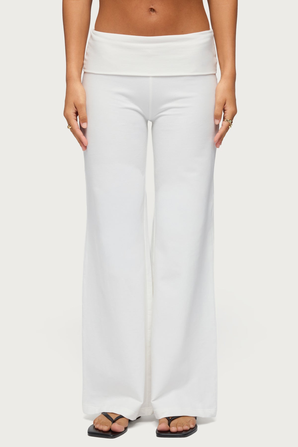 Wide Leg Foldover Pants - Image 2