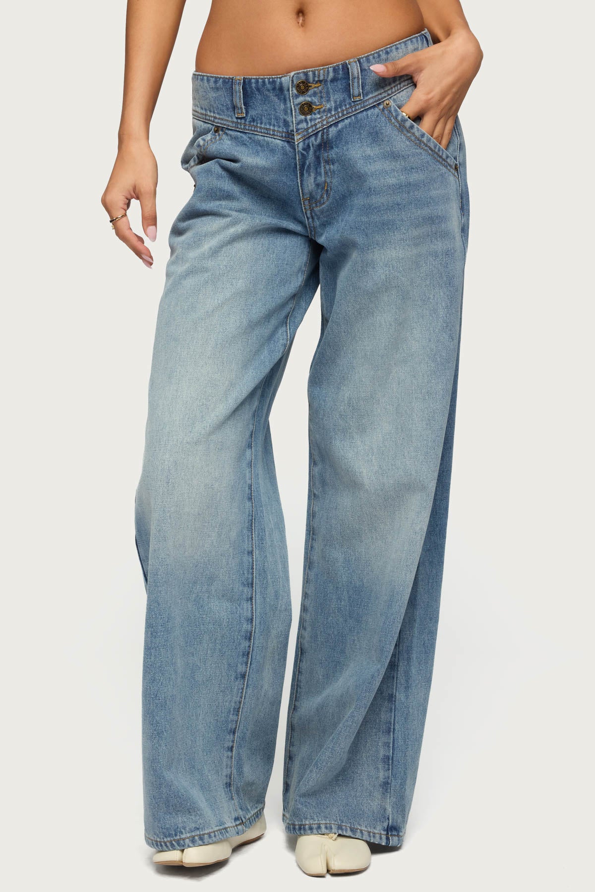 Meredith Low Rise Wide Leg Jeans - Image 2