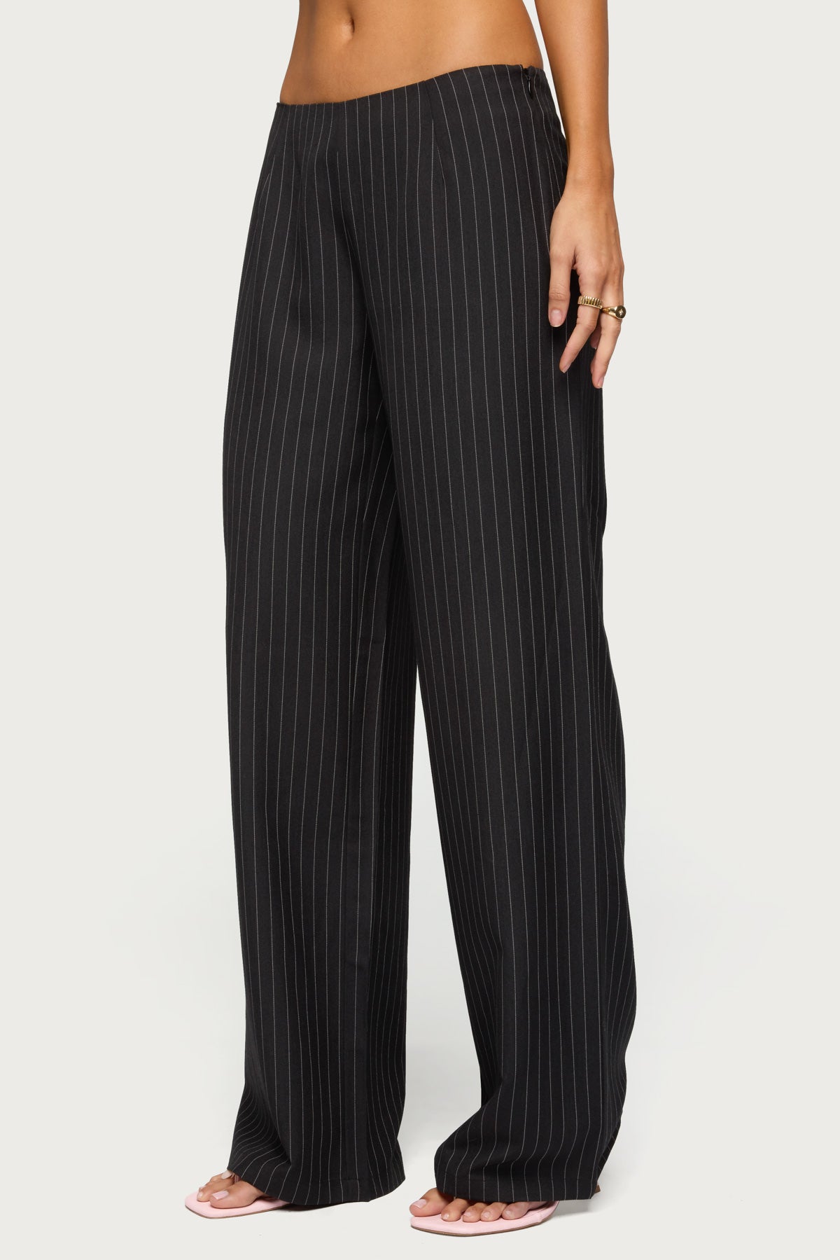 Kerie Pinstripe Low Rise Pants - Image 3