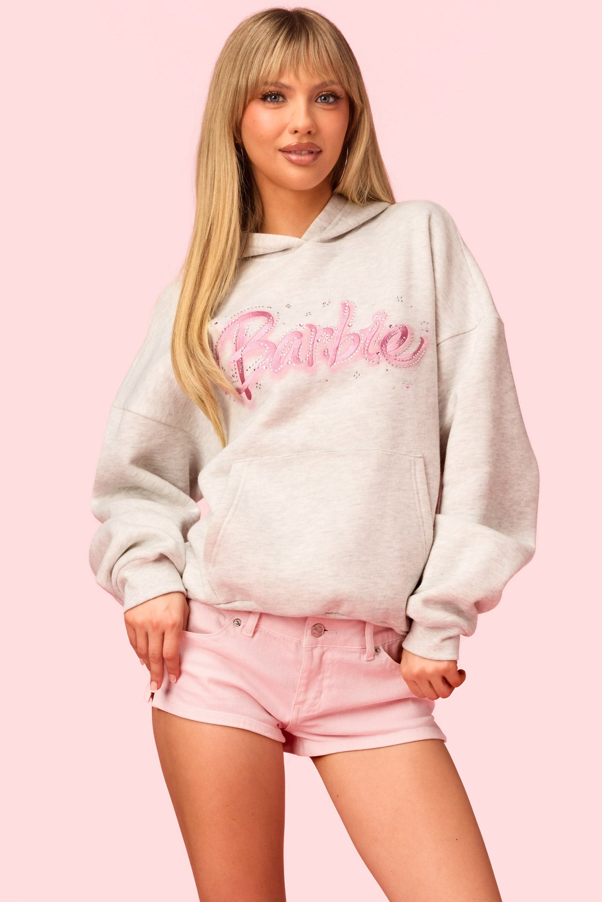 Barbie™ Rhinestone Oversized Hoodie