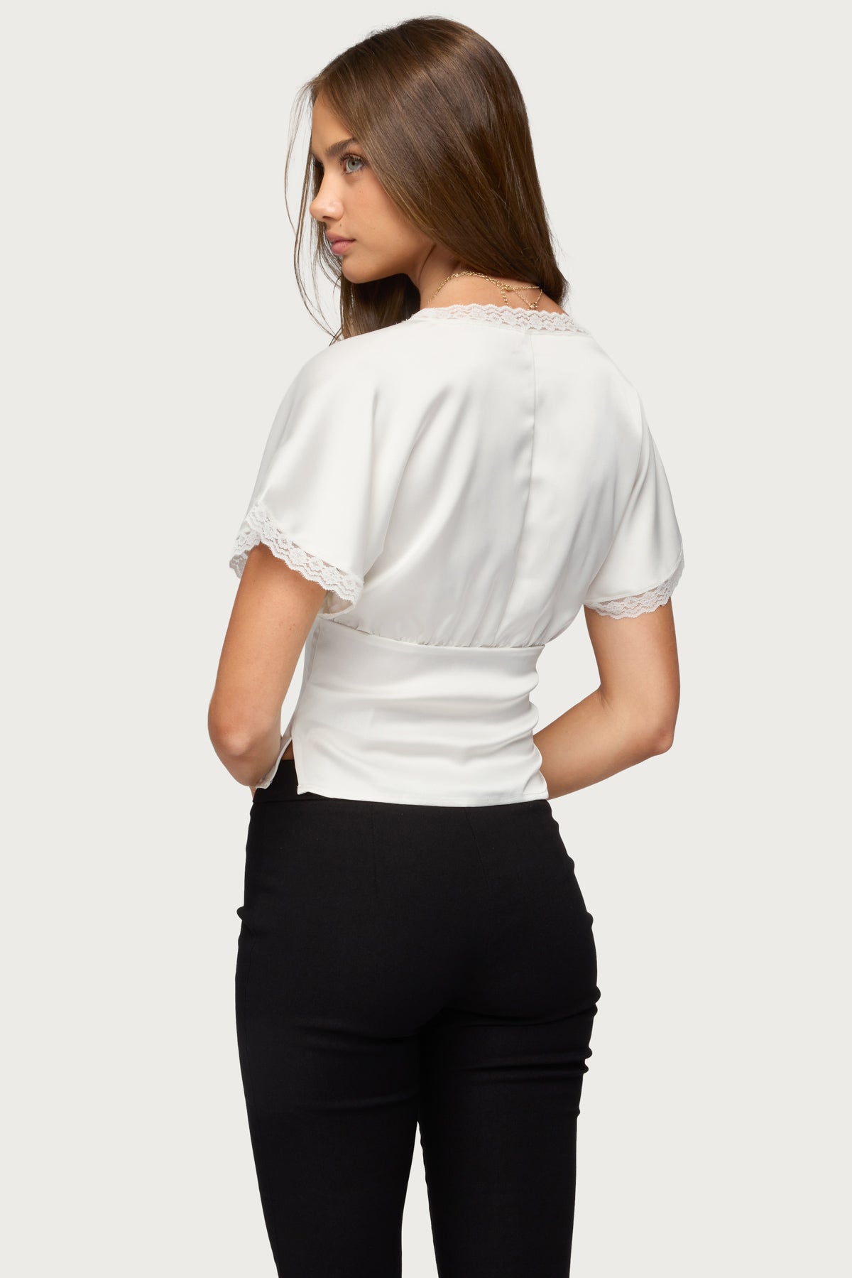 Ihara Lacey Cinched Waist Top - Image 4