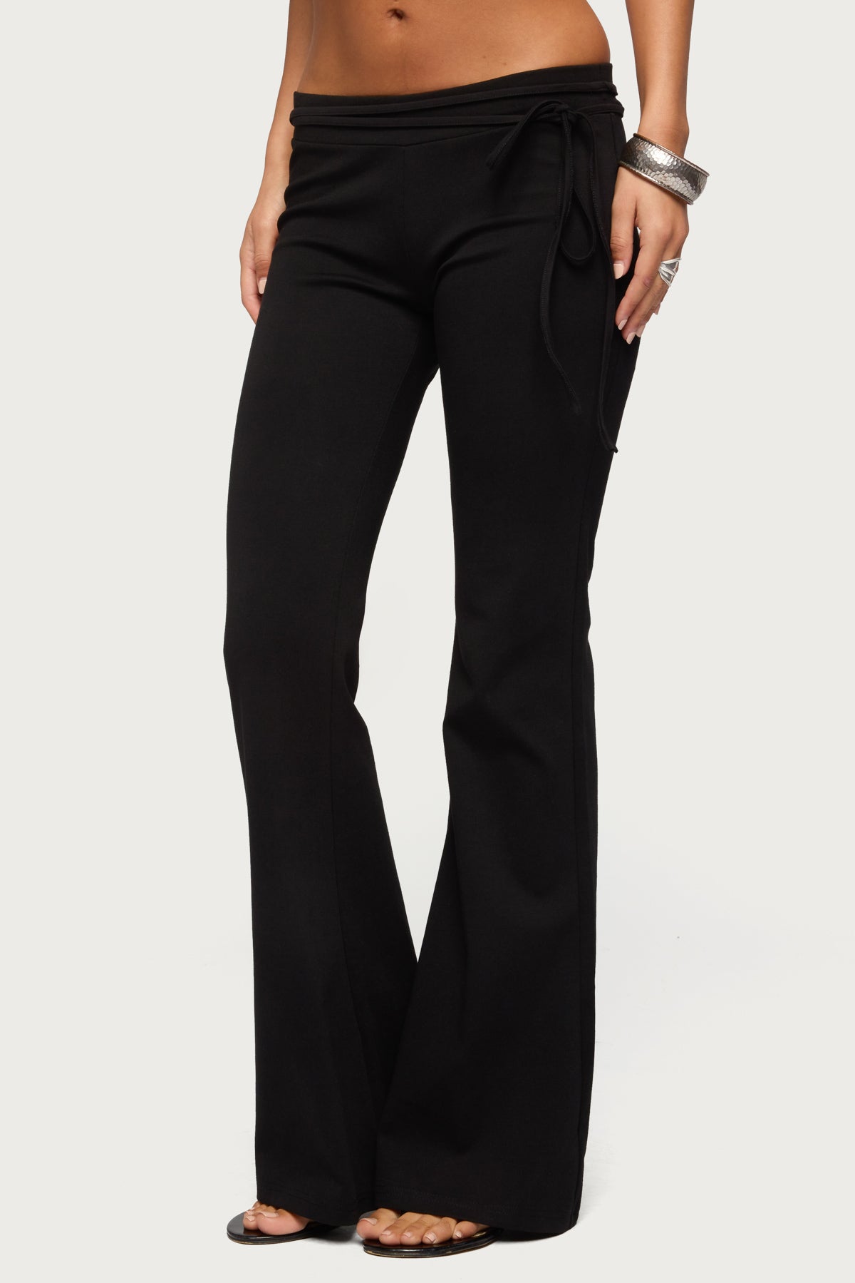 Junipar Waist Tie Flared Pants - Image 3