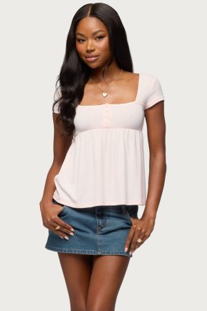Bette Pointelle Babydoll Top