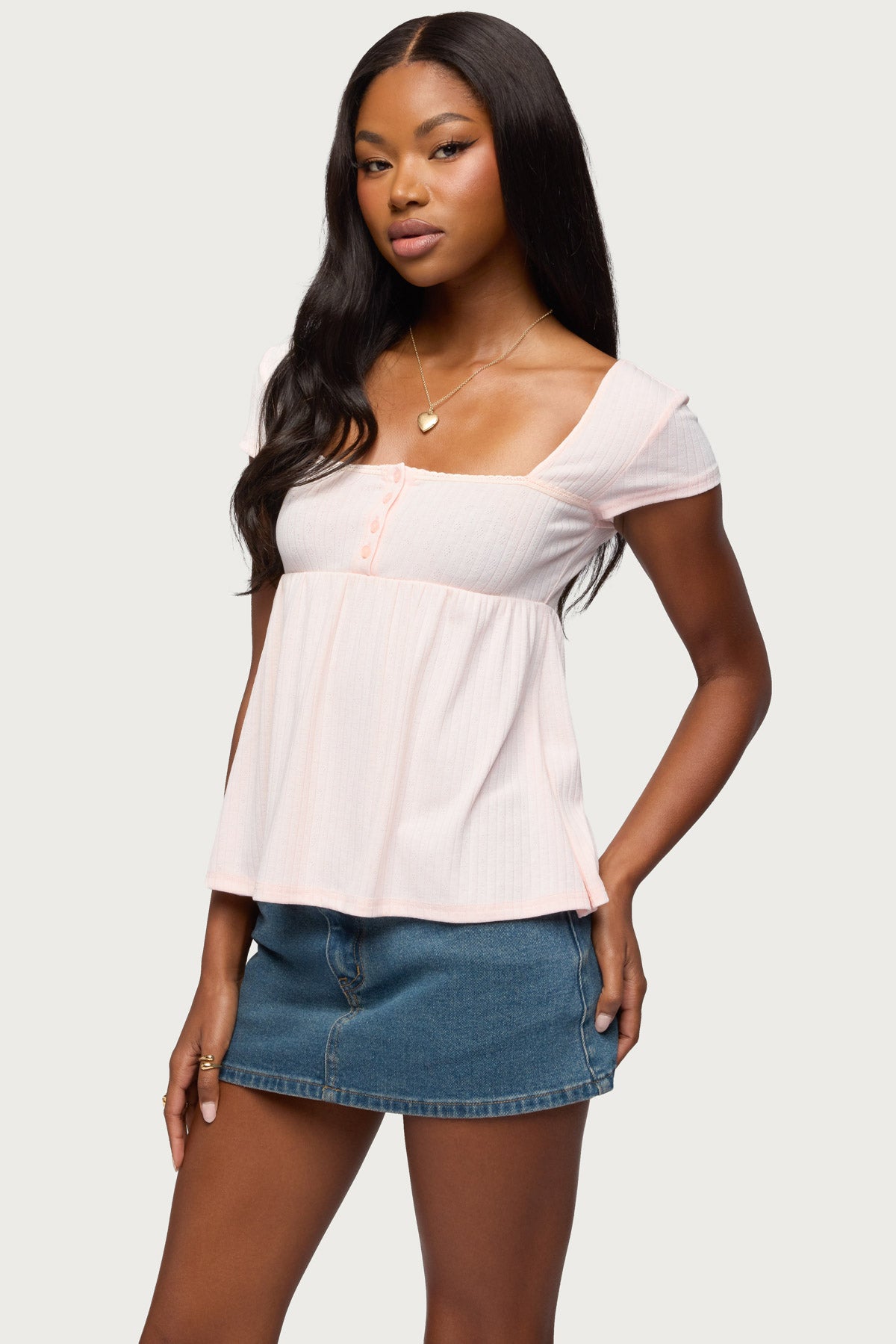 Bette Pointelle Babydoll Top - Image 3
