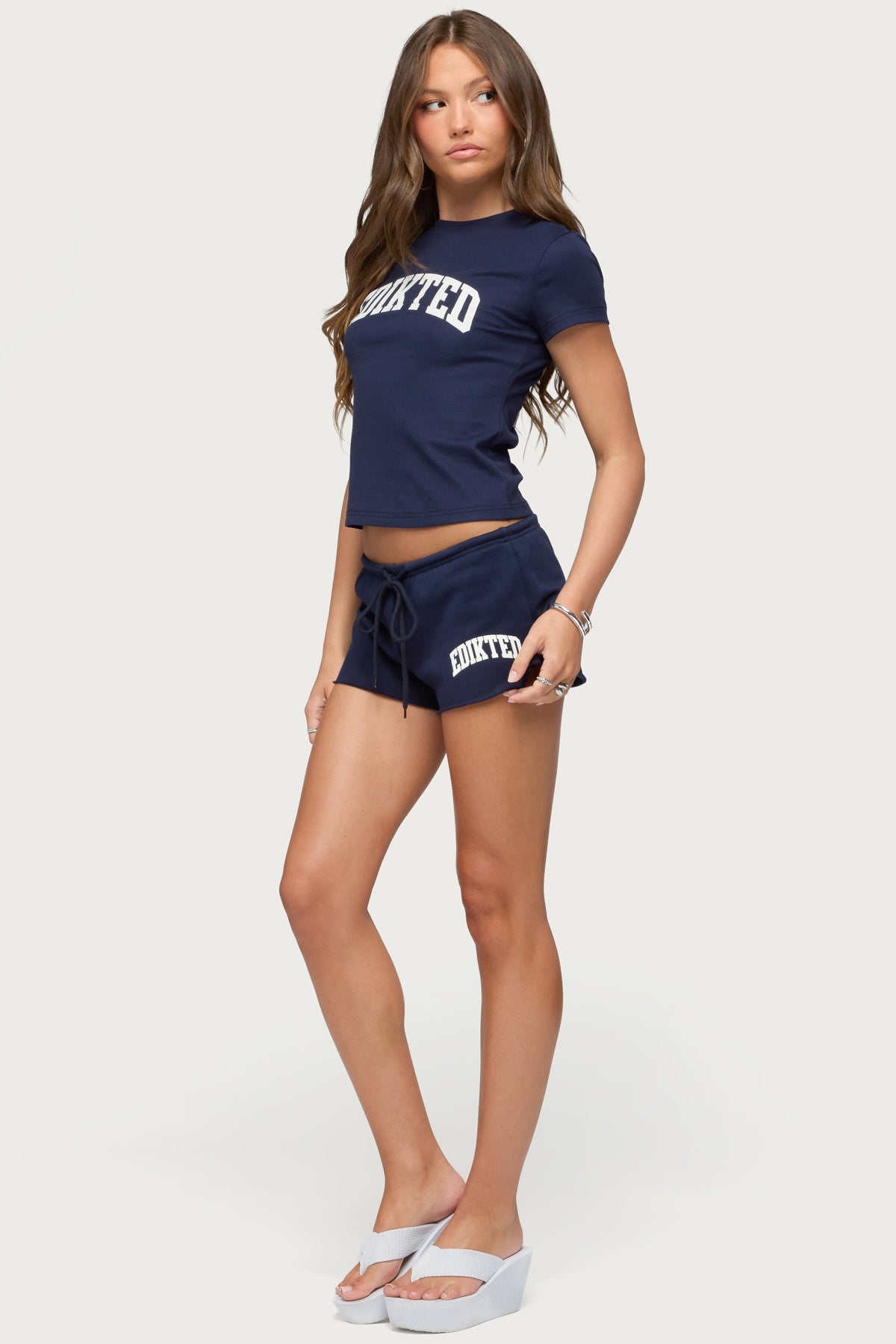 Sporty Babe Edikted Micro Shorts - Image 3