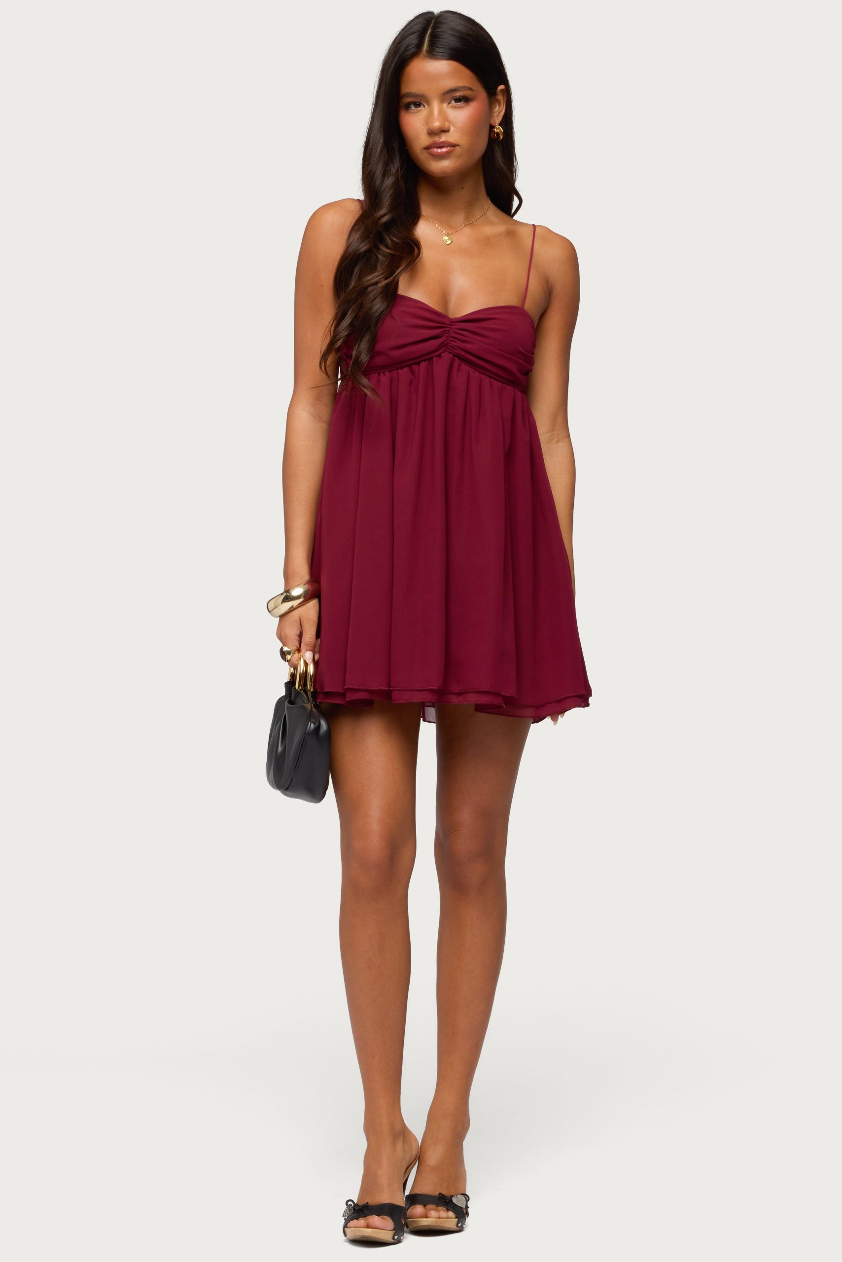 Ariellah Chiffon Babydoll Mini Dress - Image 5