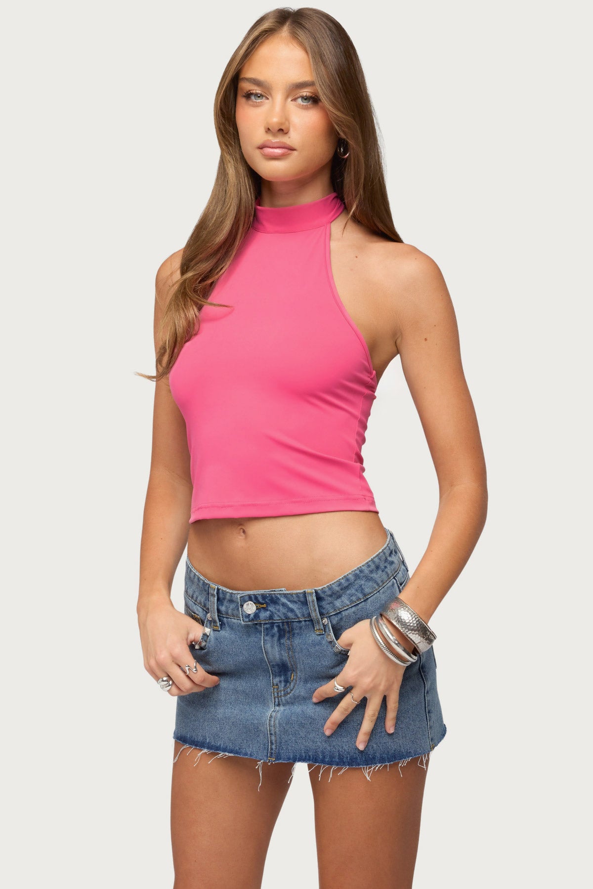 Ikara Backless High Neck Halter Top - Image 4