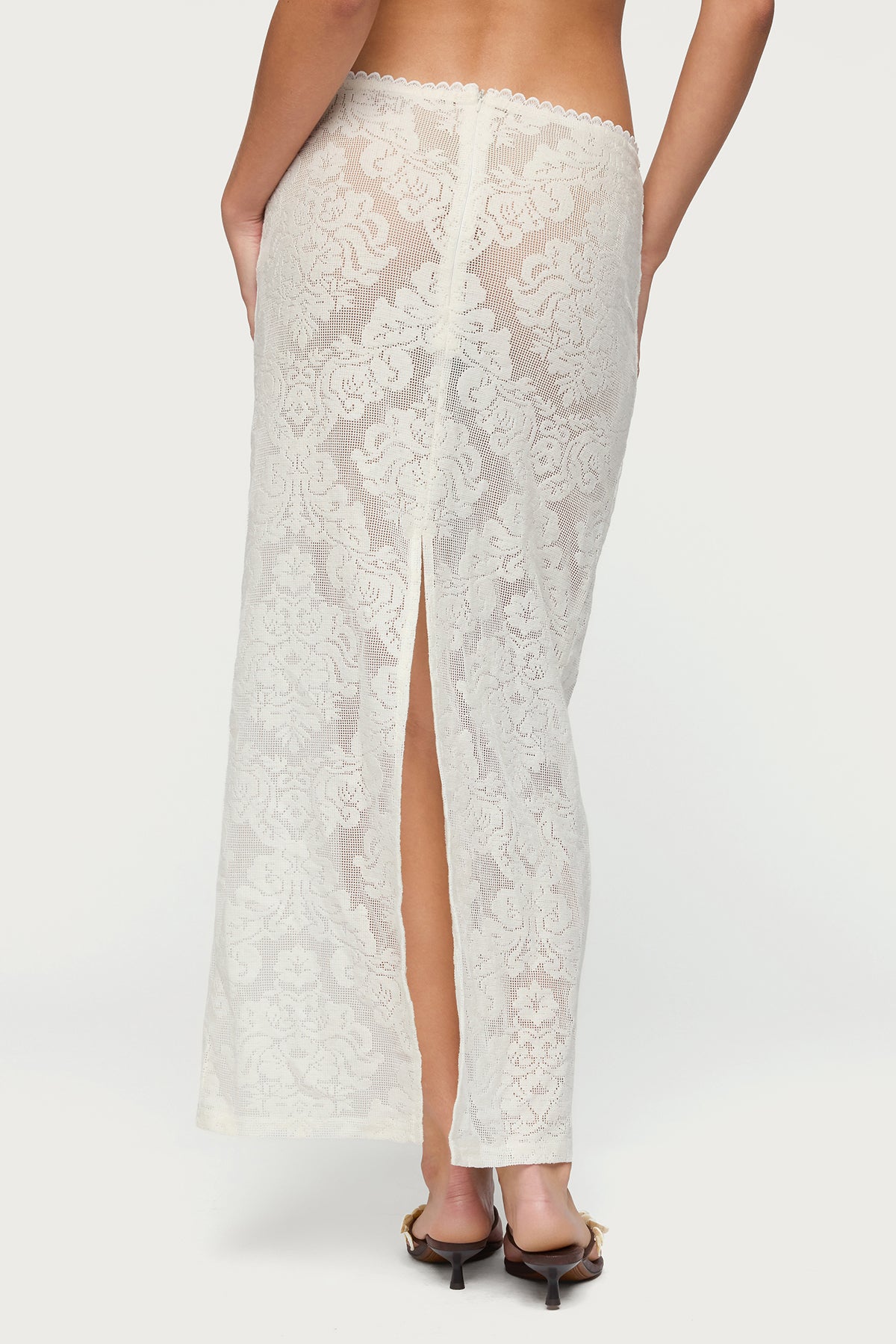 Violette Sheer Lace Maxi Skirt - Image 5