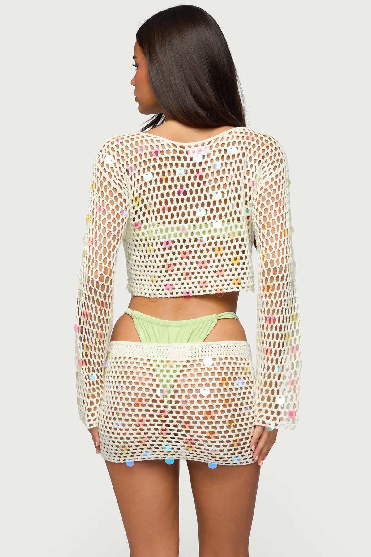 Kirah Sequin Crochet Top - Image 5