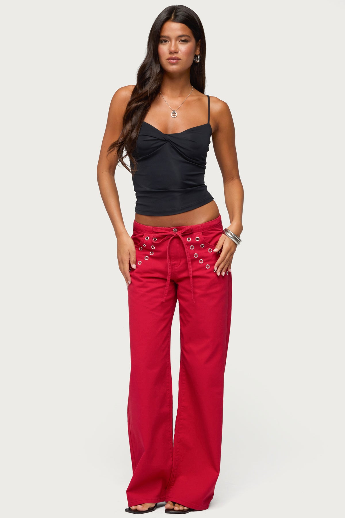 Kala Grommet Low Rise Baggy Jeans - Image 5