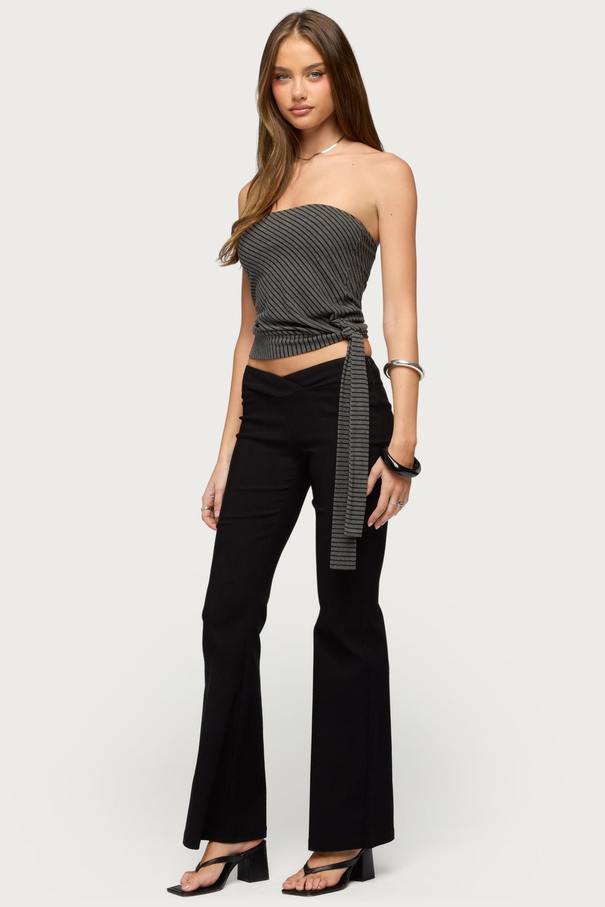 Margotte Striped Strapless Top - Image 4
