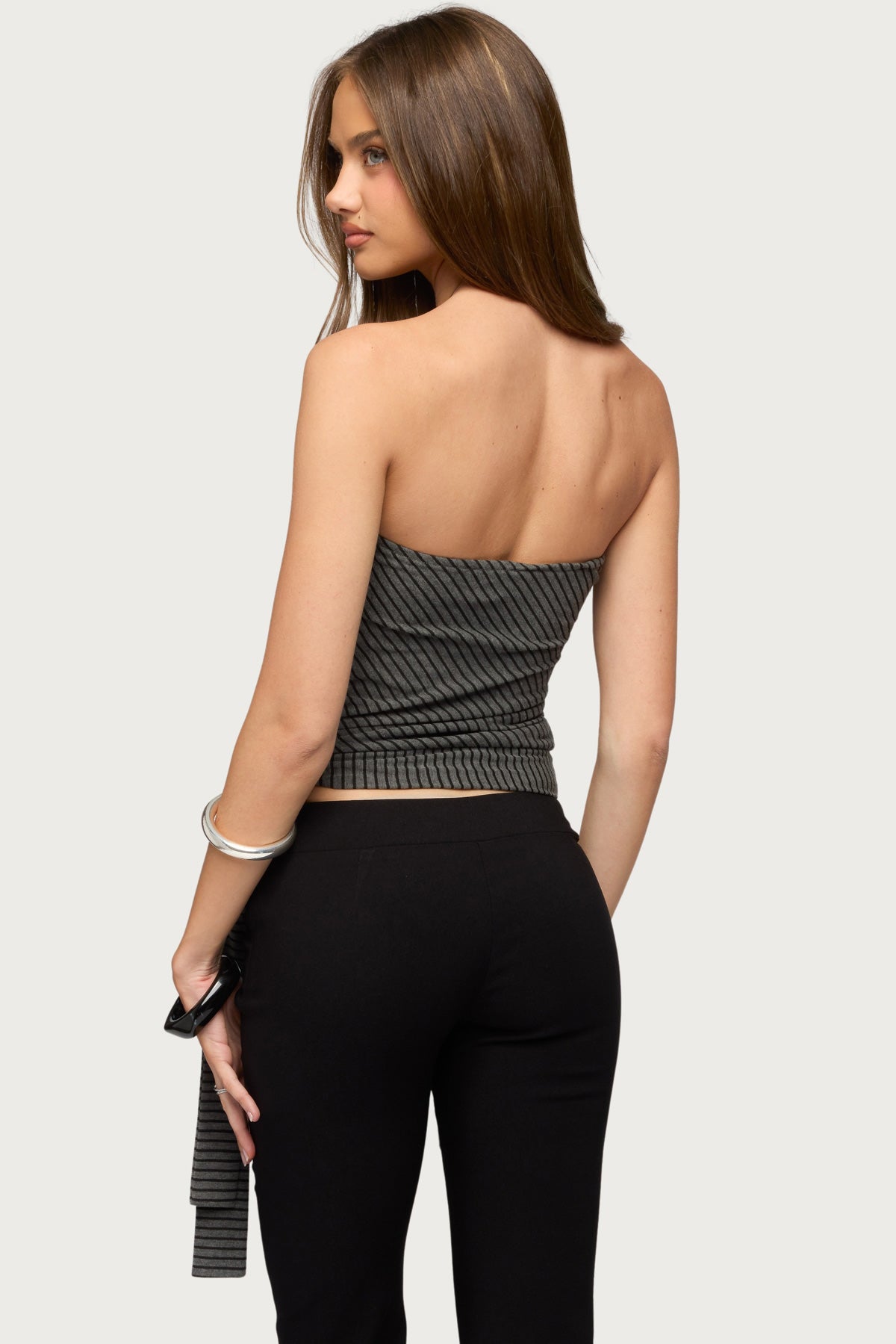 Margotte Striped Strapless Top - Image 5