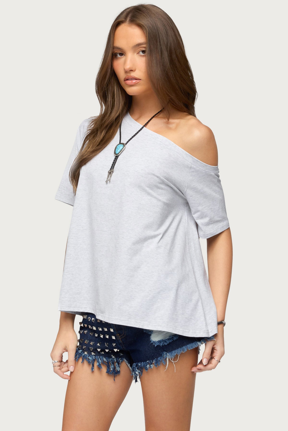 Miah Off Shoulder Shredded Back Top - Image 4