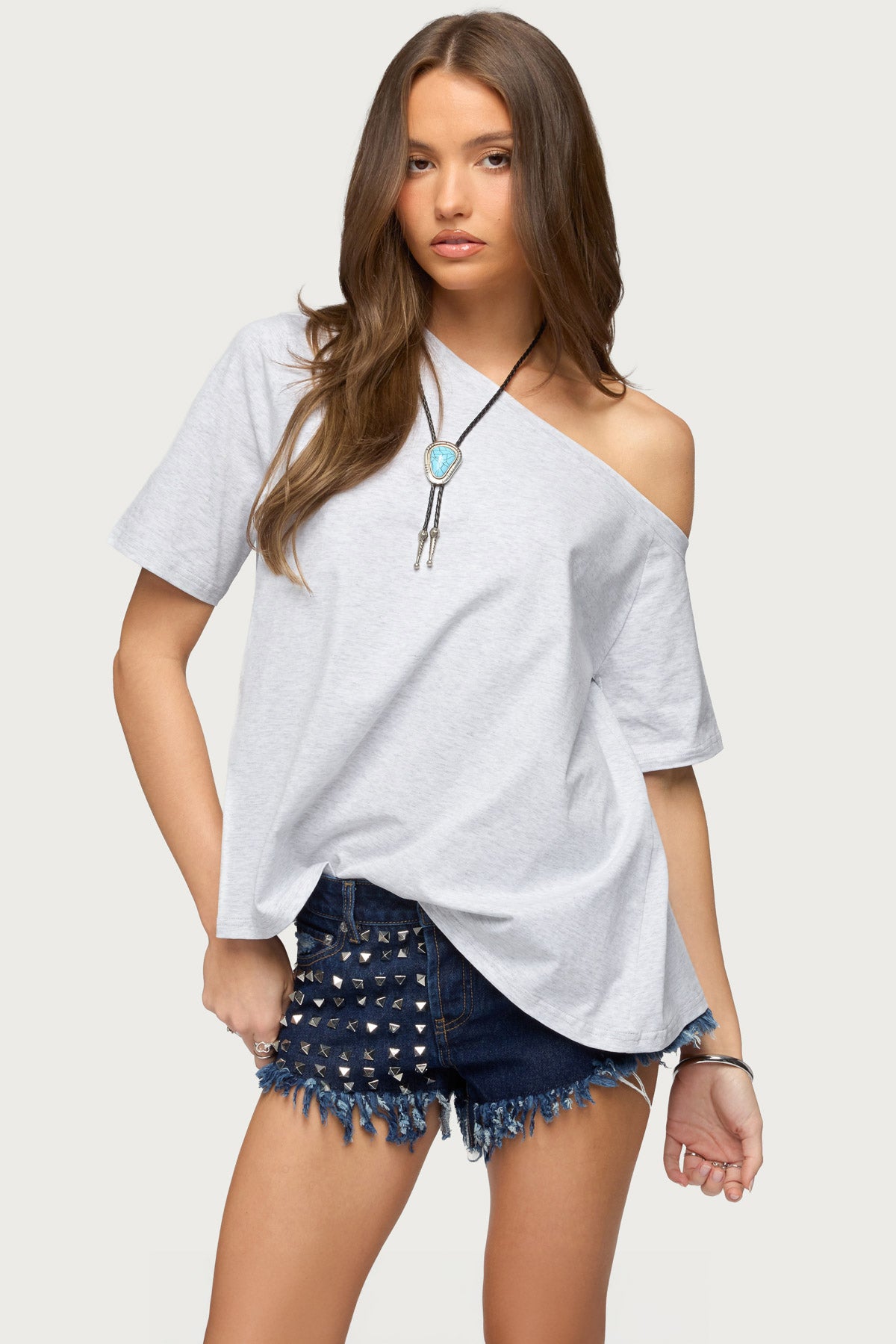 Miah Off Shoulder Shredded Back Top - Image 3