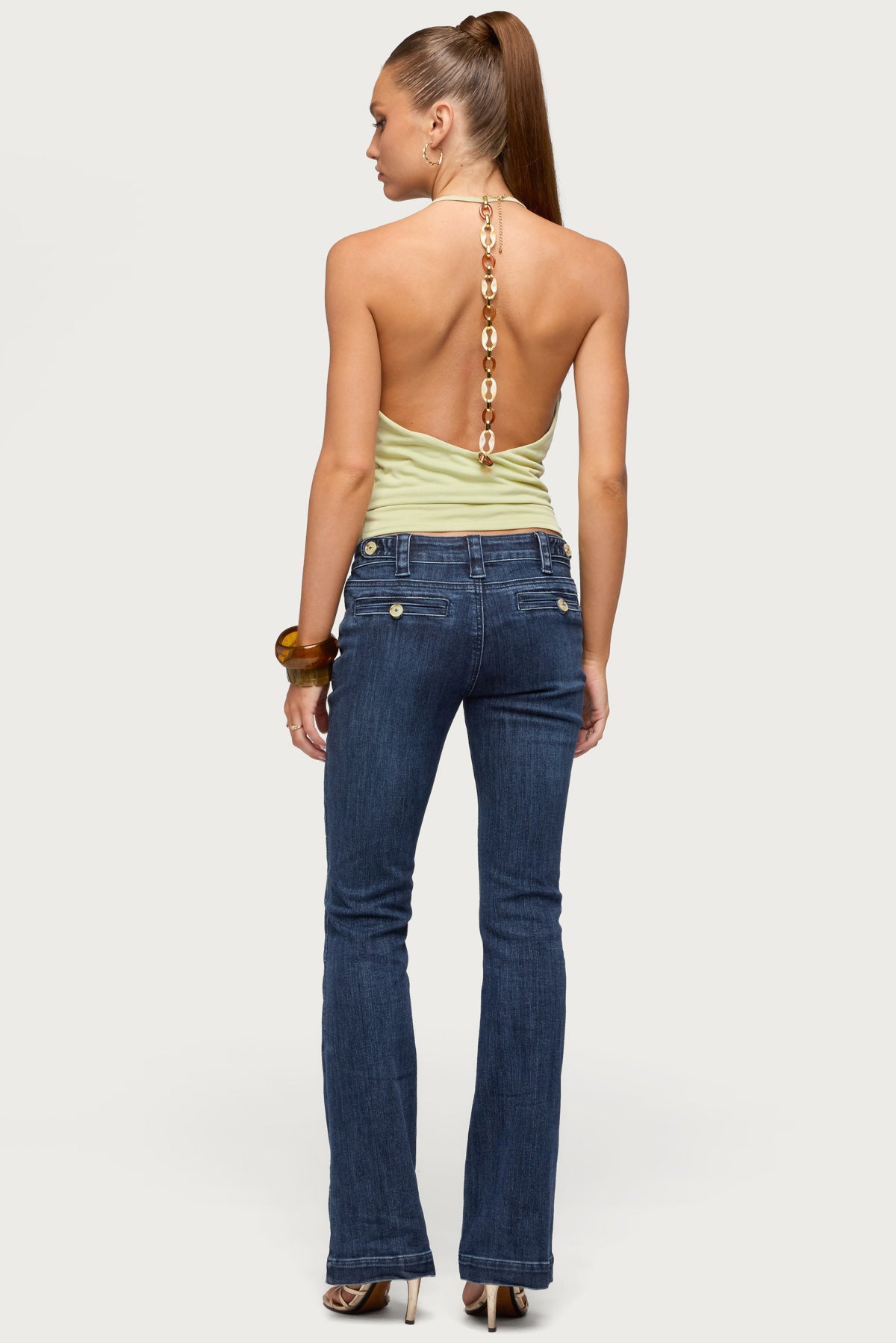 Solena Backless Chain Cowl Neck Top - Image 5