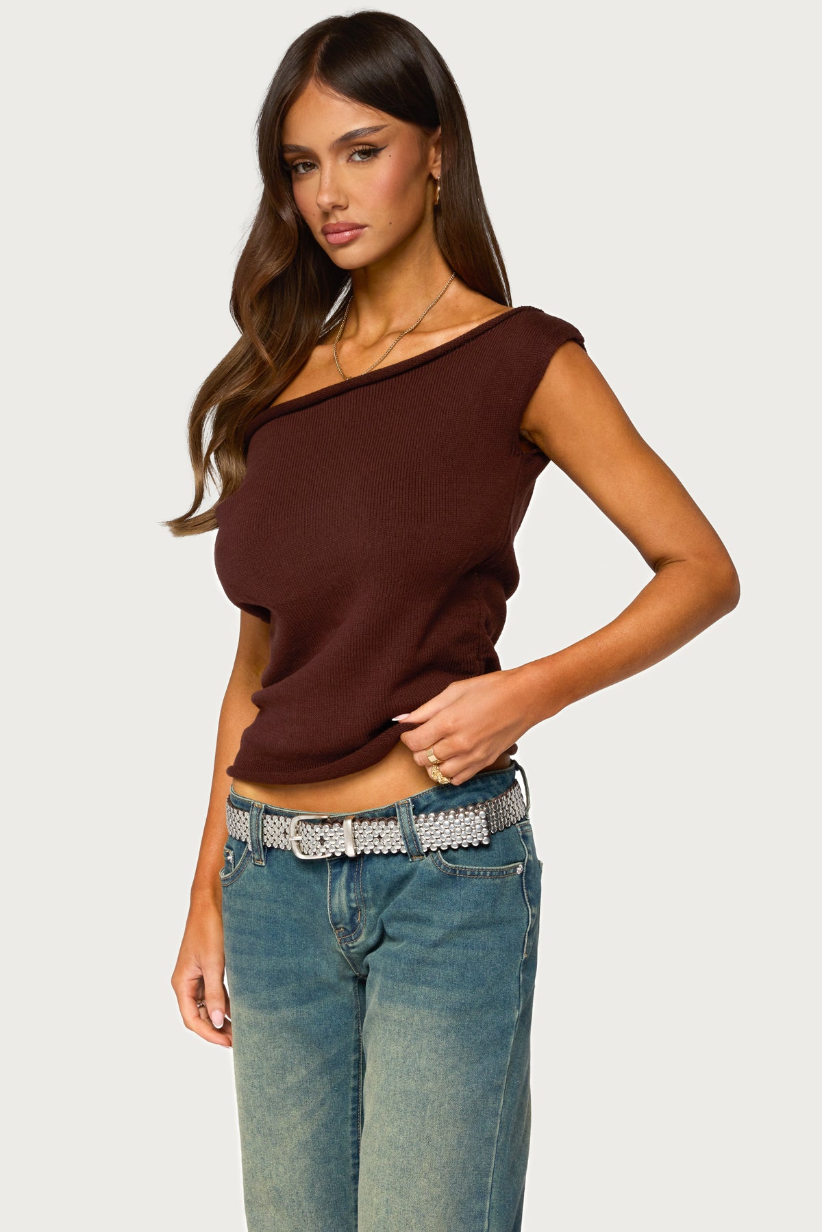 Lauria Off Shoulder Knit Top - Image 3