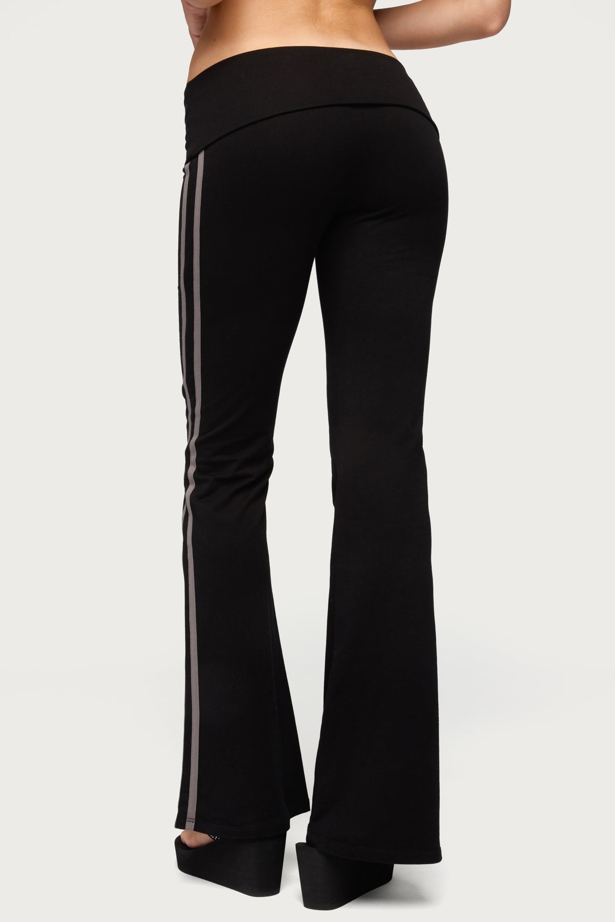 Charly Foldover Stripey Flared Pants - Image 5