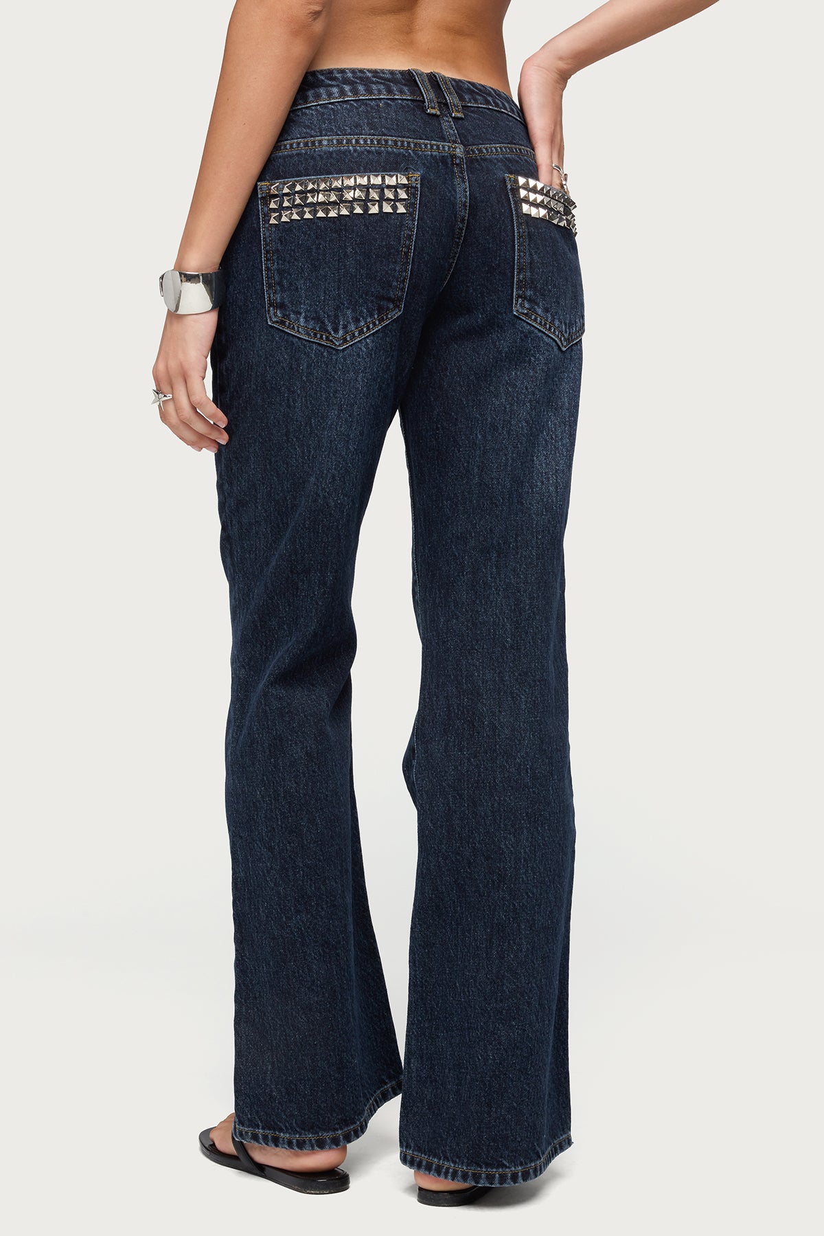 Tyler Studded Low Rise Bootcut Jeans - Image 5