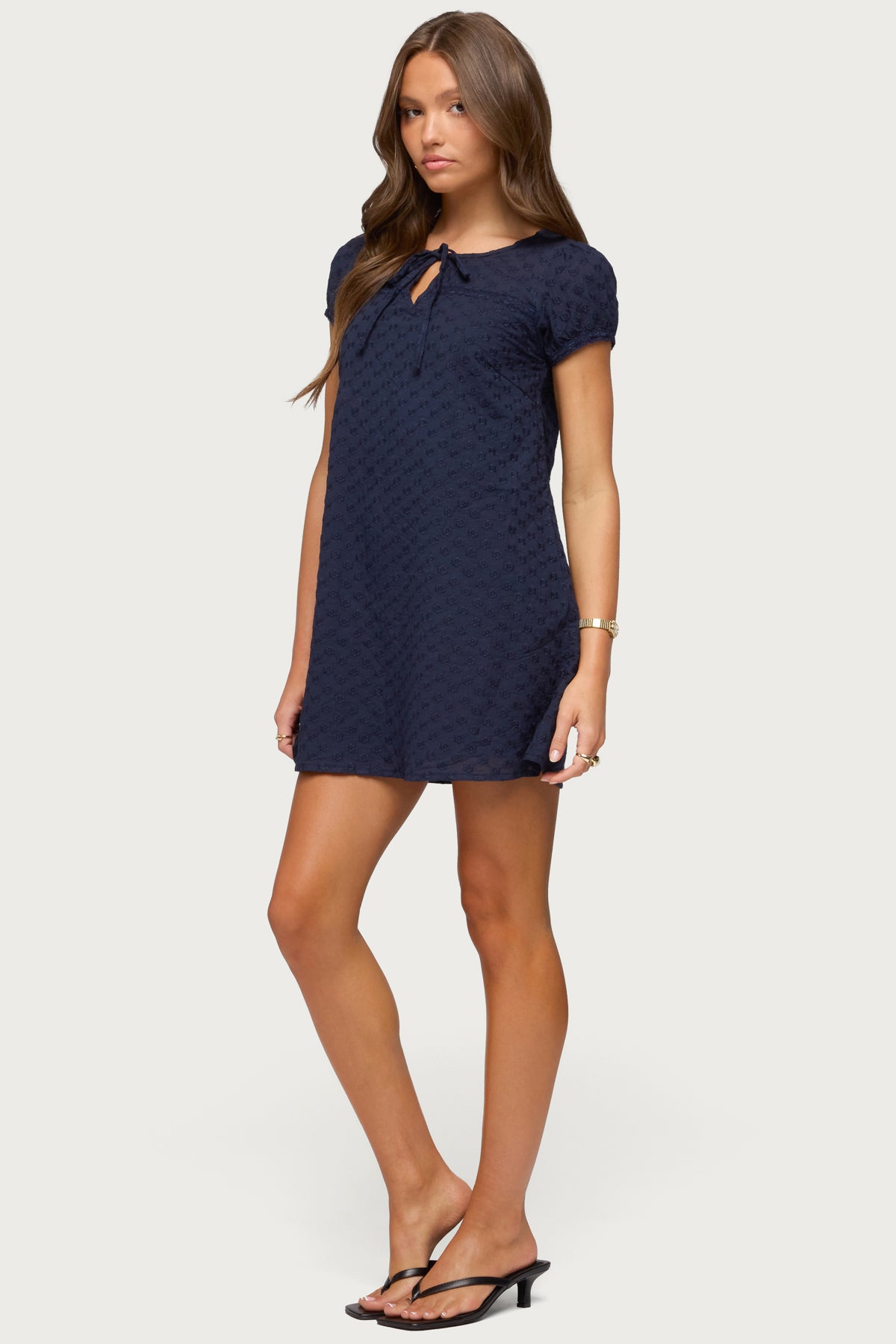 Mariella Lacey Eyelet Mini Dress - Image 2